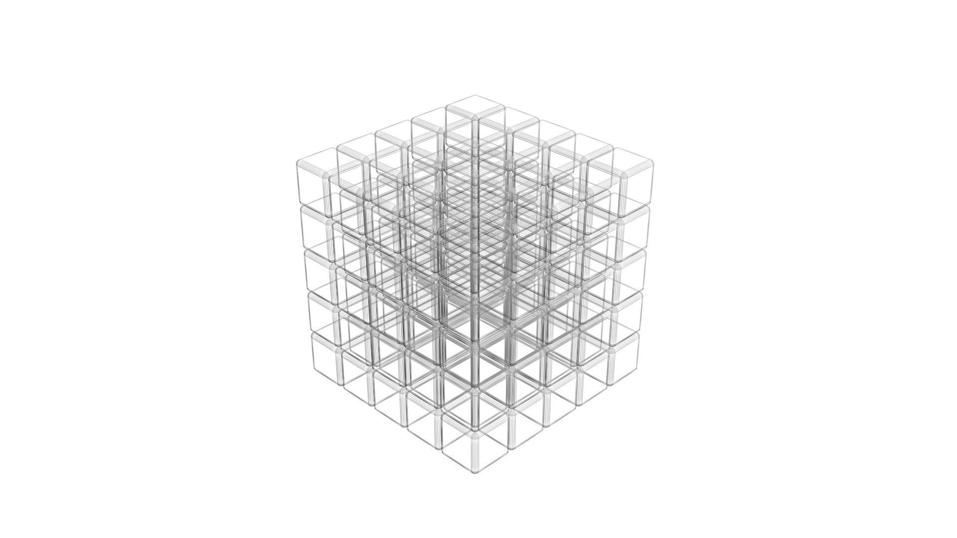 Rubiks Cube 5x5x5 3D model_12