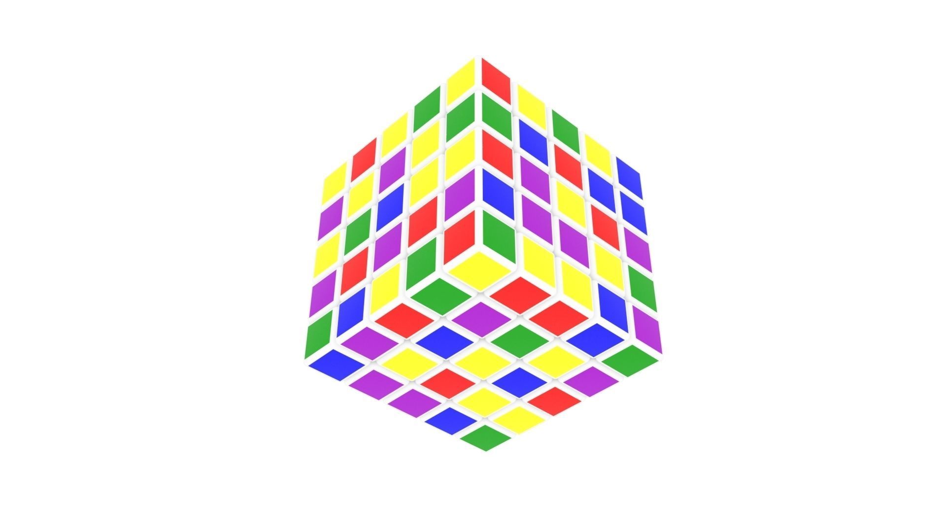 Rubiks Cube 5x5x5 3D model_5