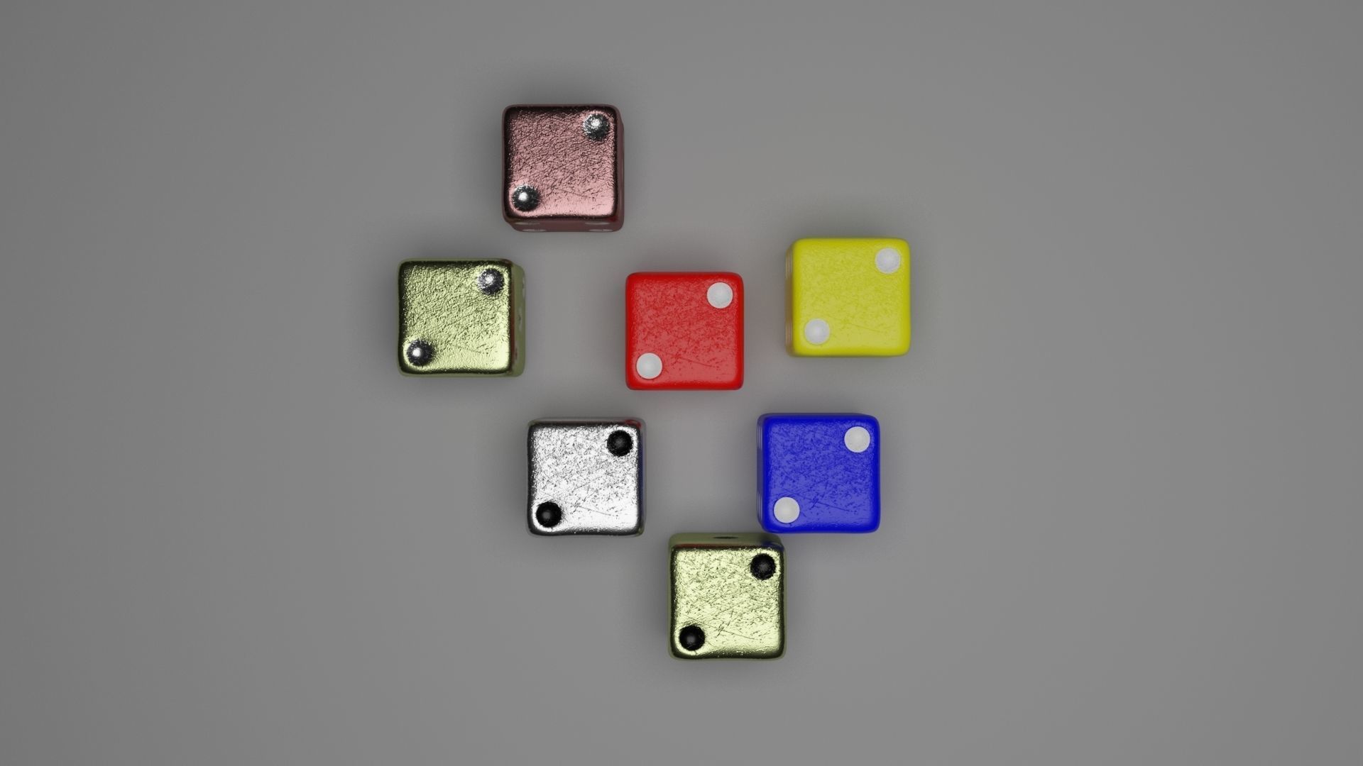 6 Edged Dices 3D print model_12