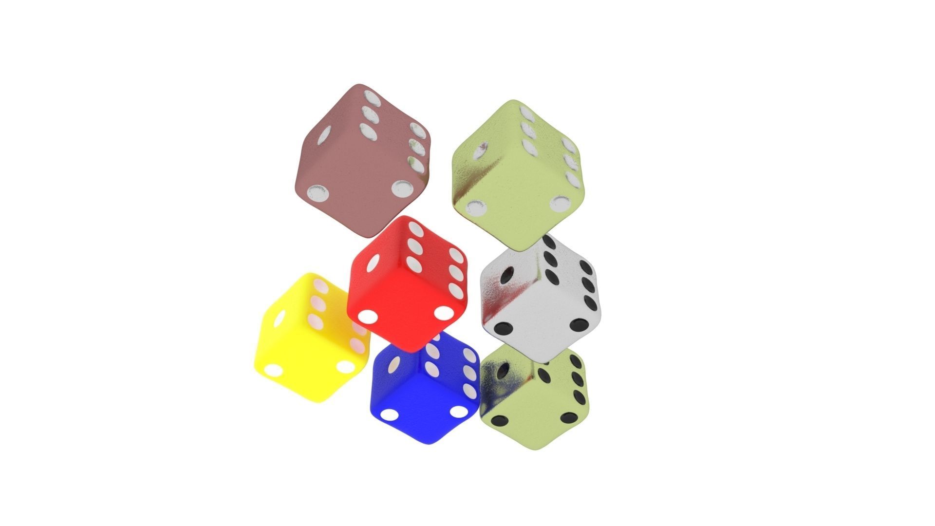 6 Edged Dices 3D print model_18