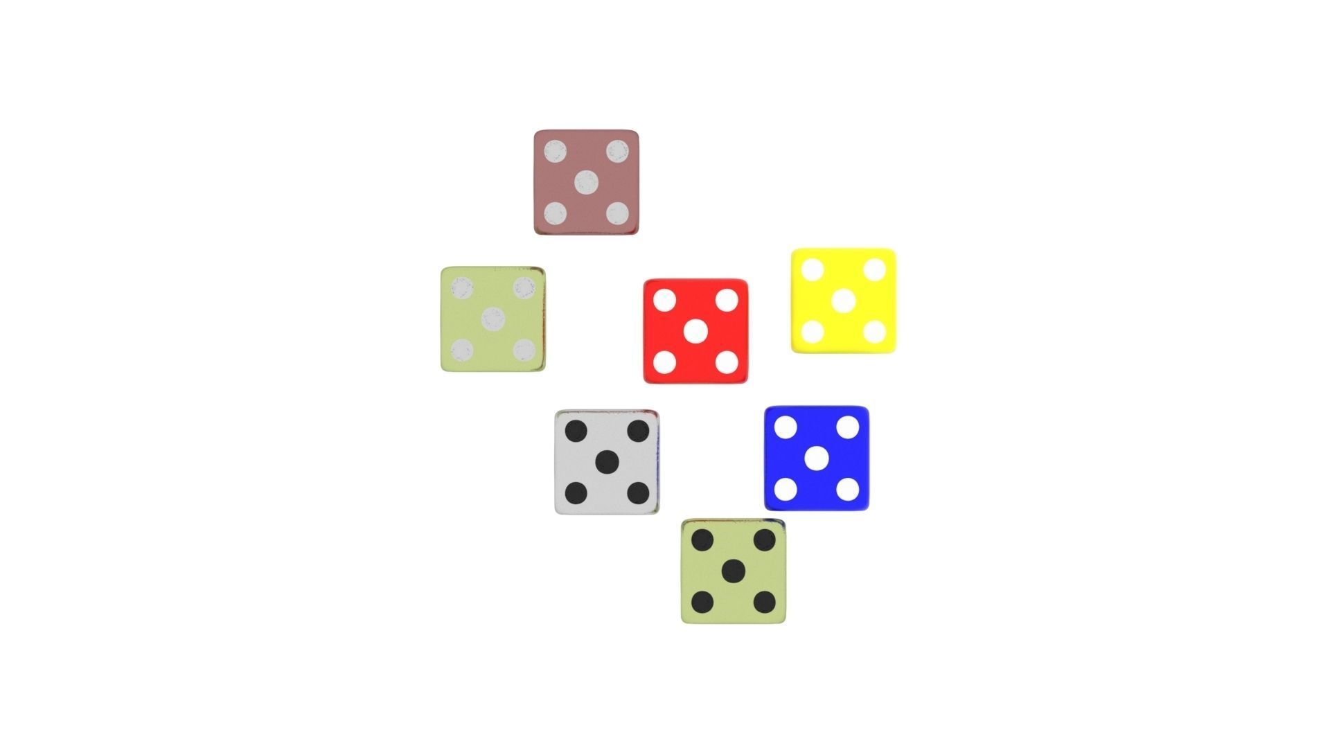 6 Edged Dices 3D print model_24