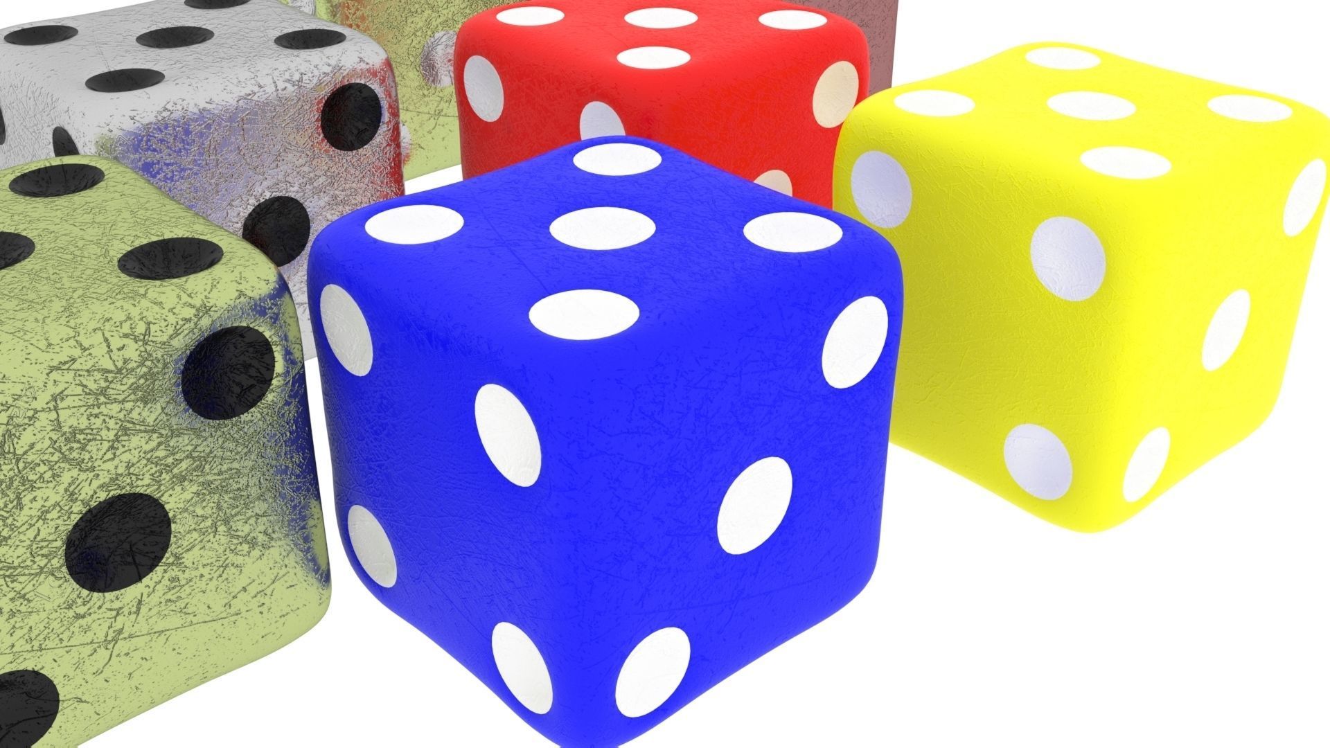 6 Edged Dices 3D print model_22