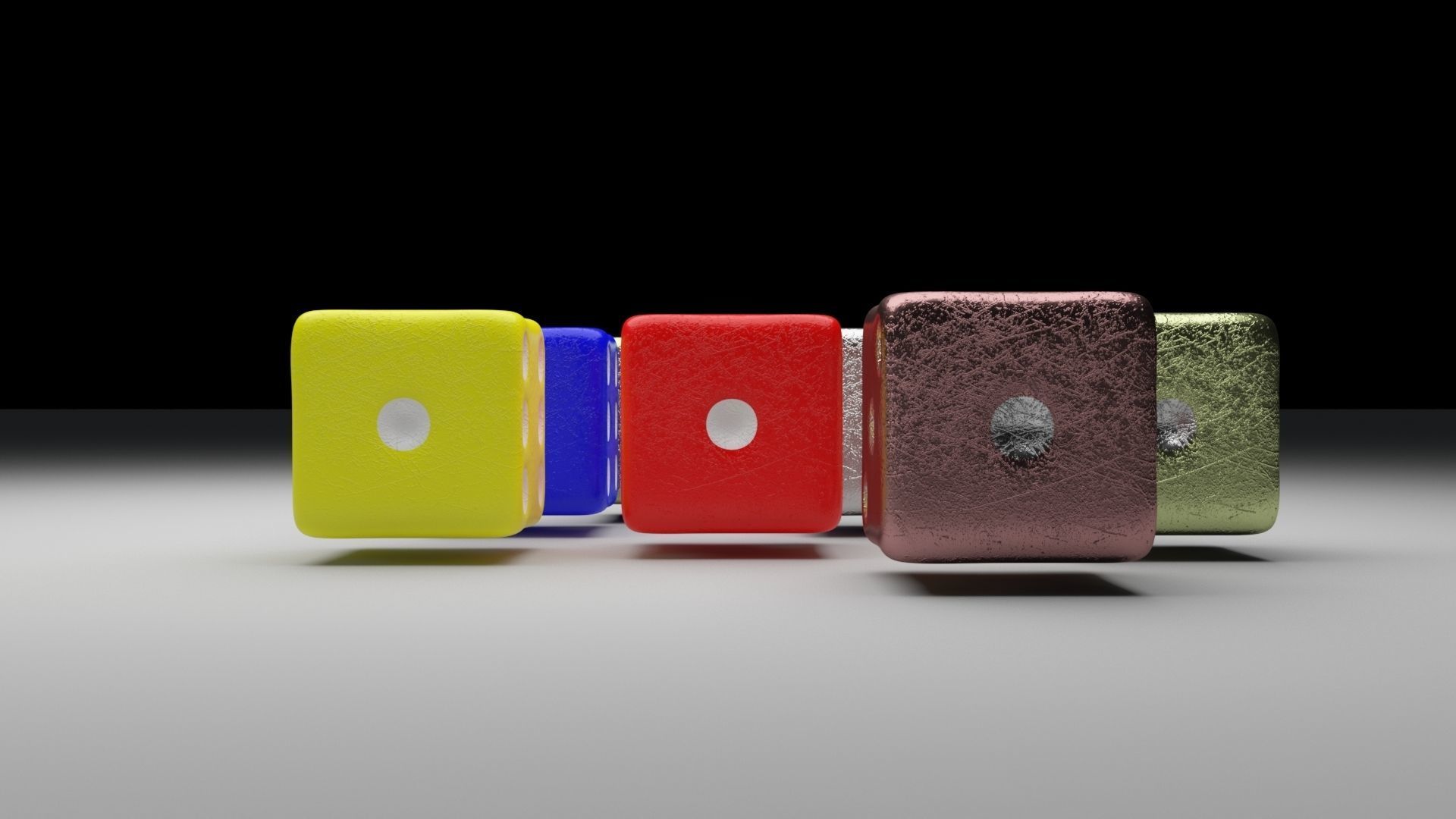 6 Edged Dices 3D print model_9