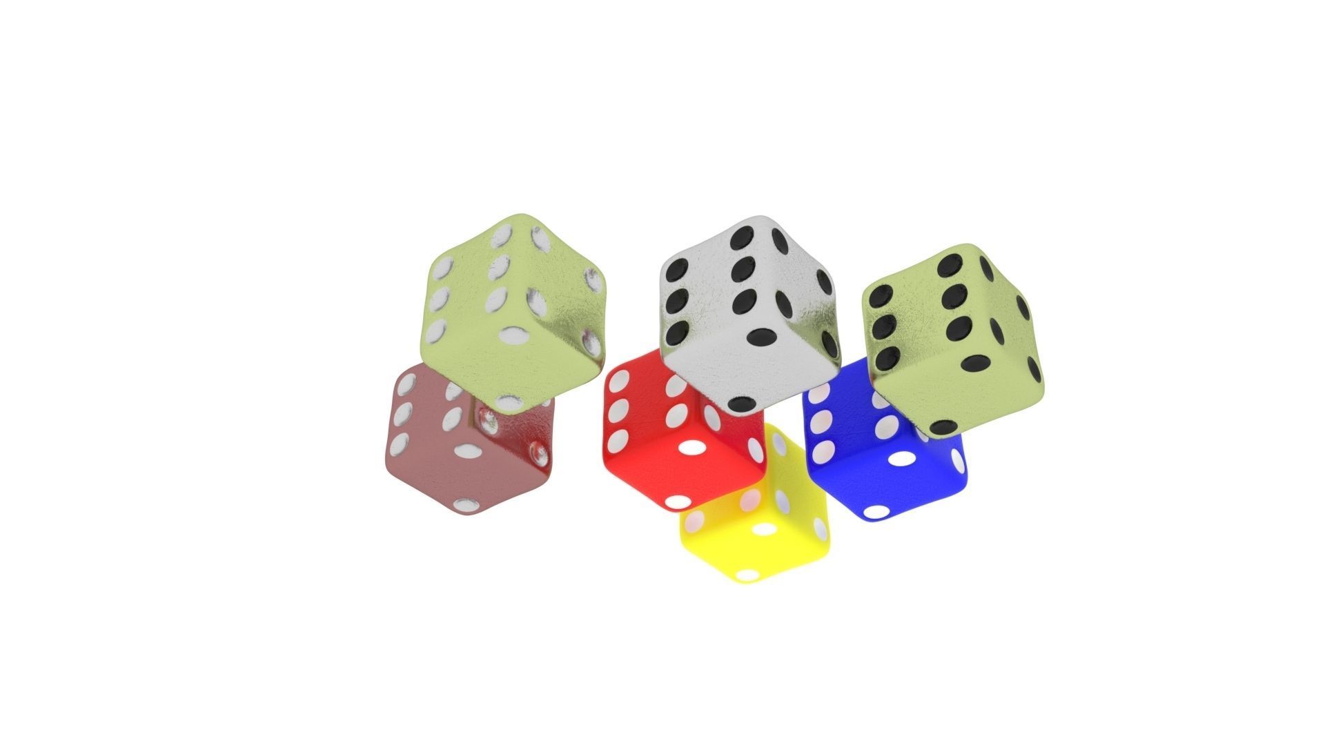 6 Edged Dices 3D print model_19