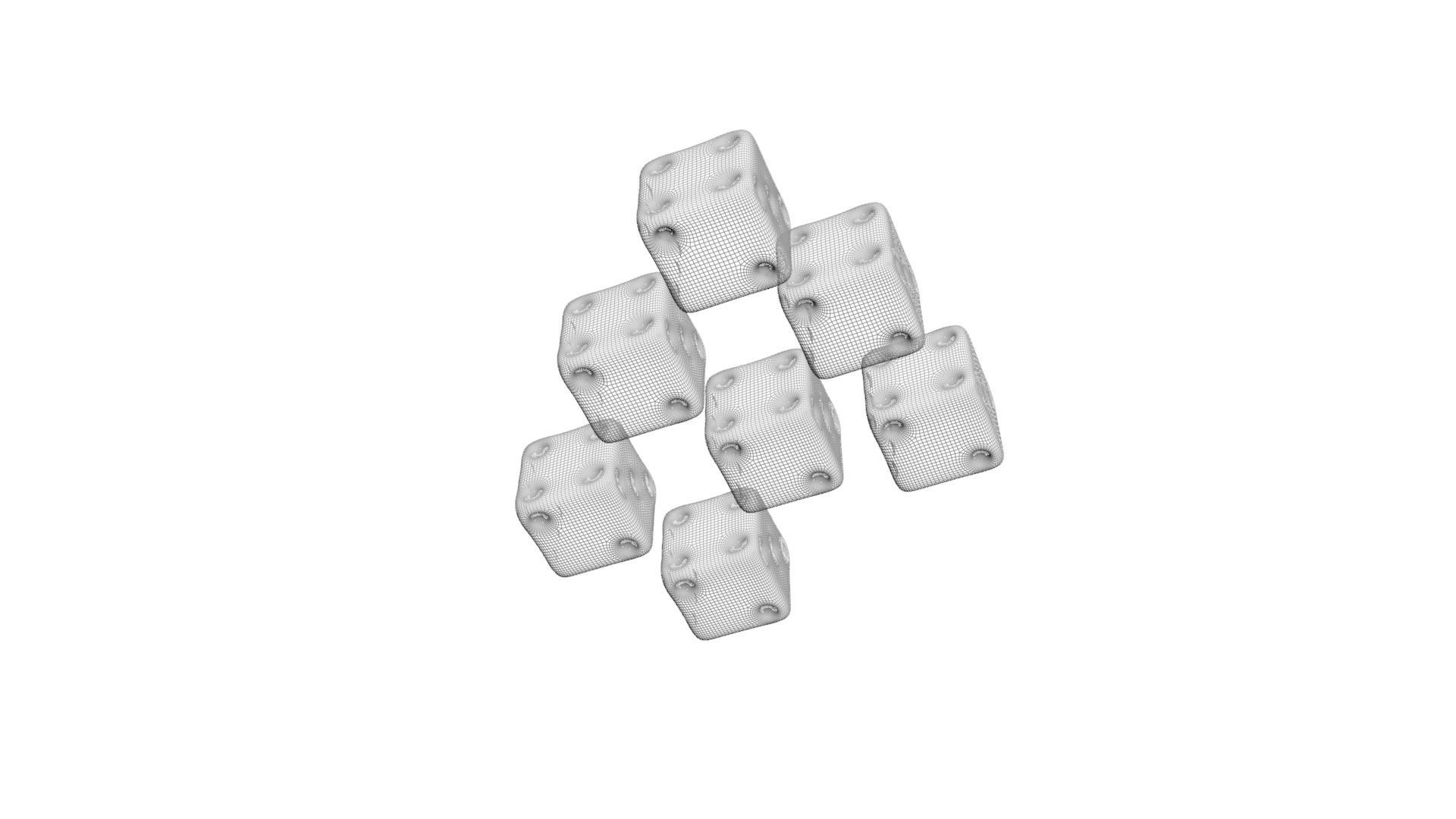 6 Edged Dices 3D print model_34