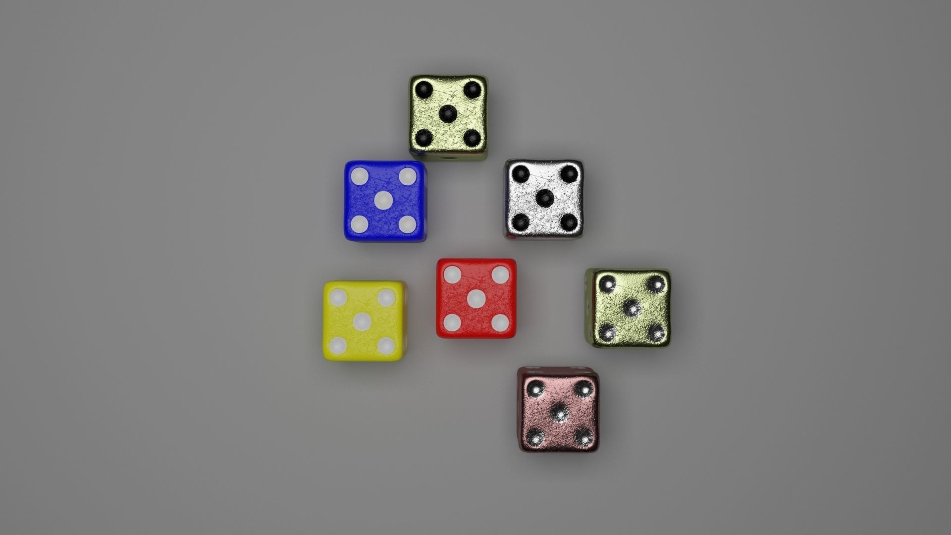 6 Edged Dices 3D print model_10