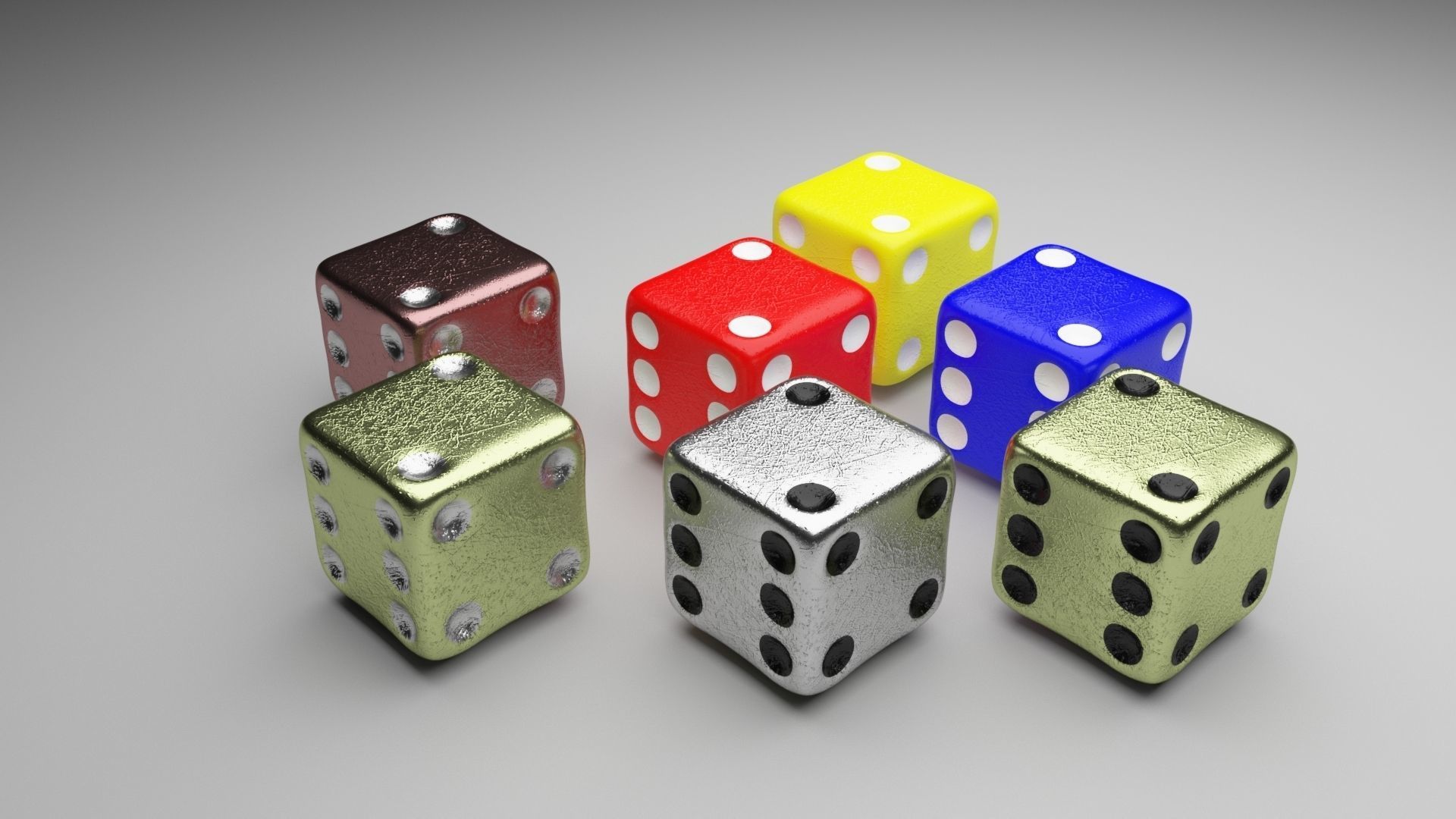 6 Edged Dices 3D print model_11