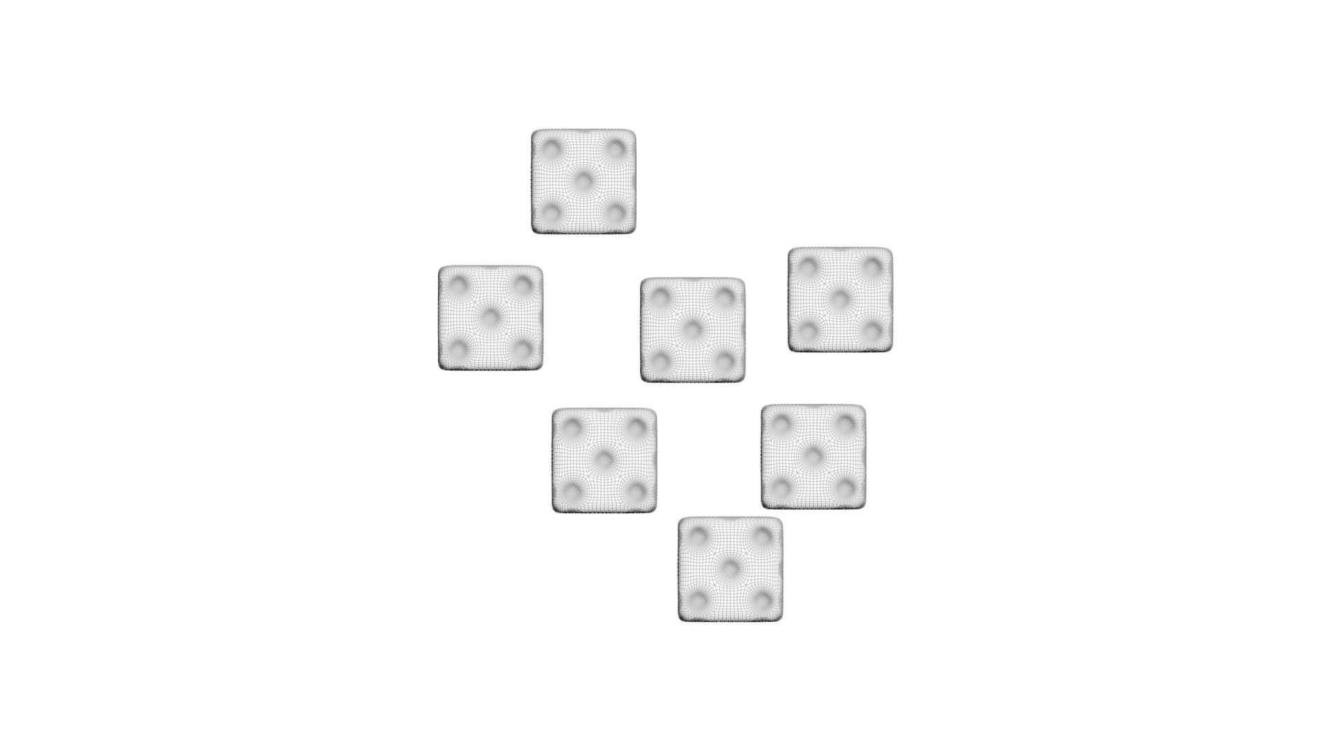 6 Edged Dices 3D print model_35