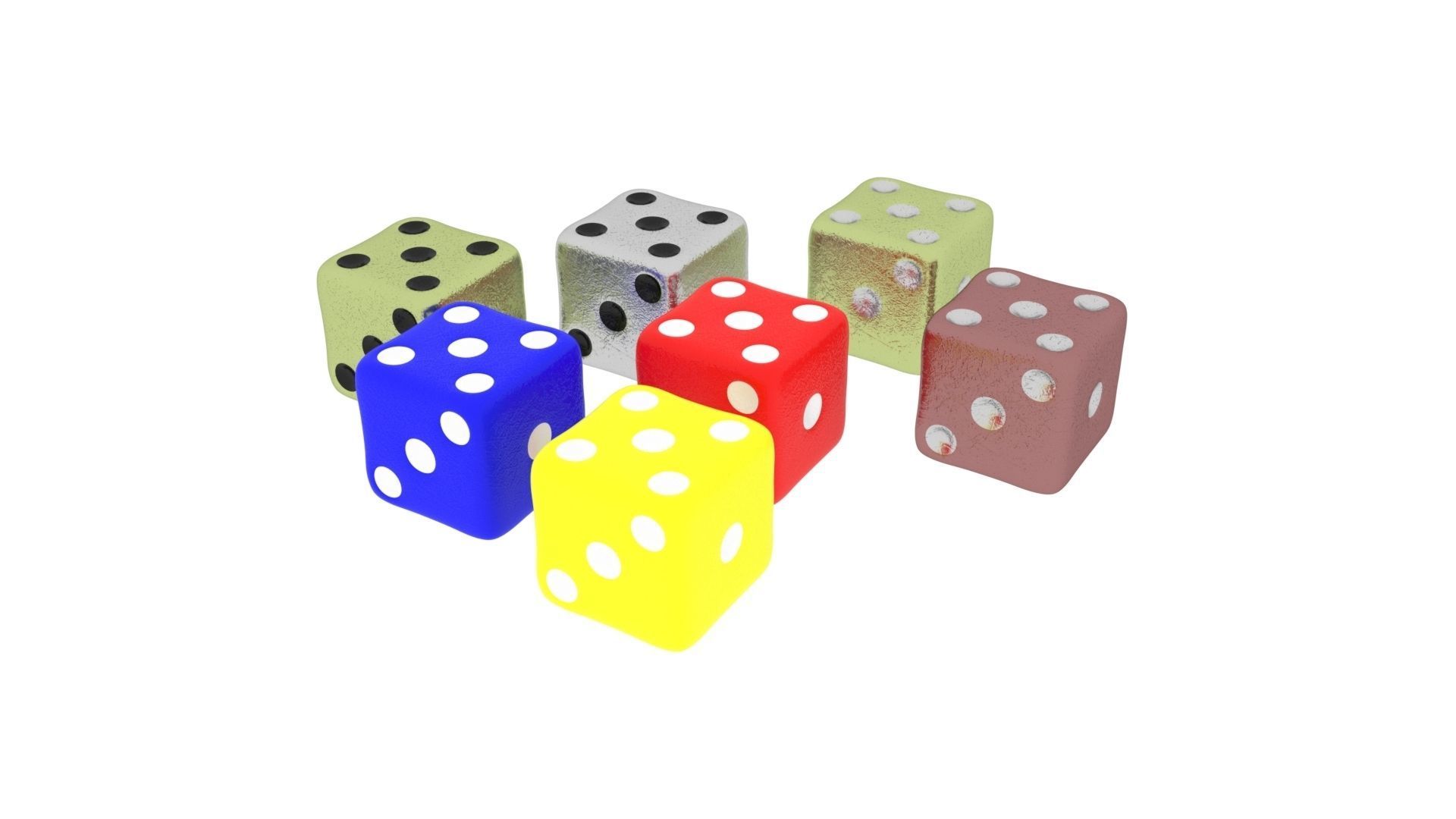 6 Edged Dices 3D print model_20