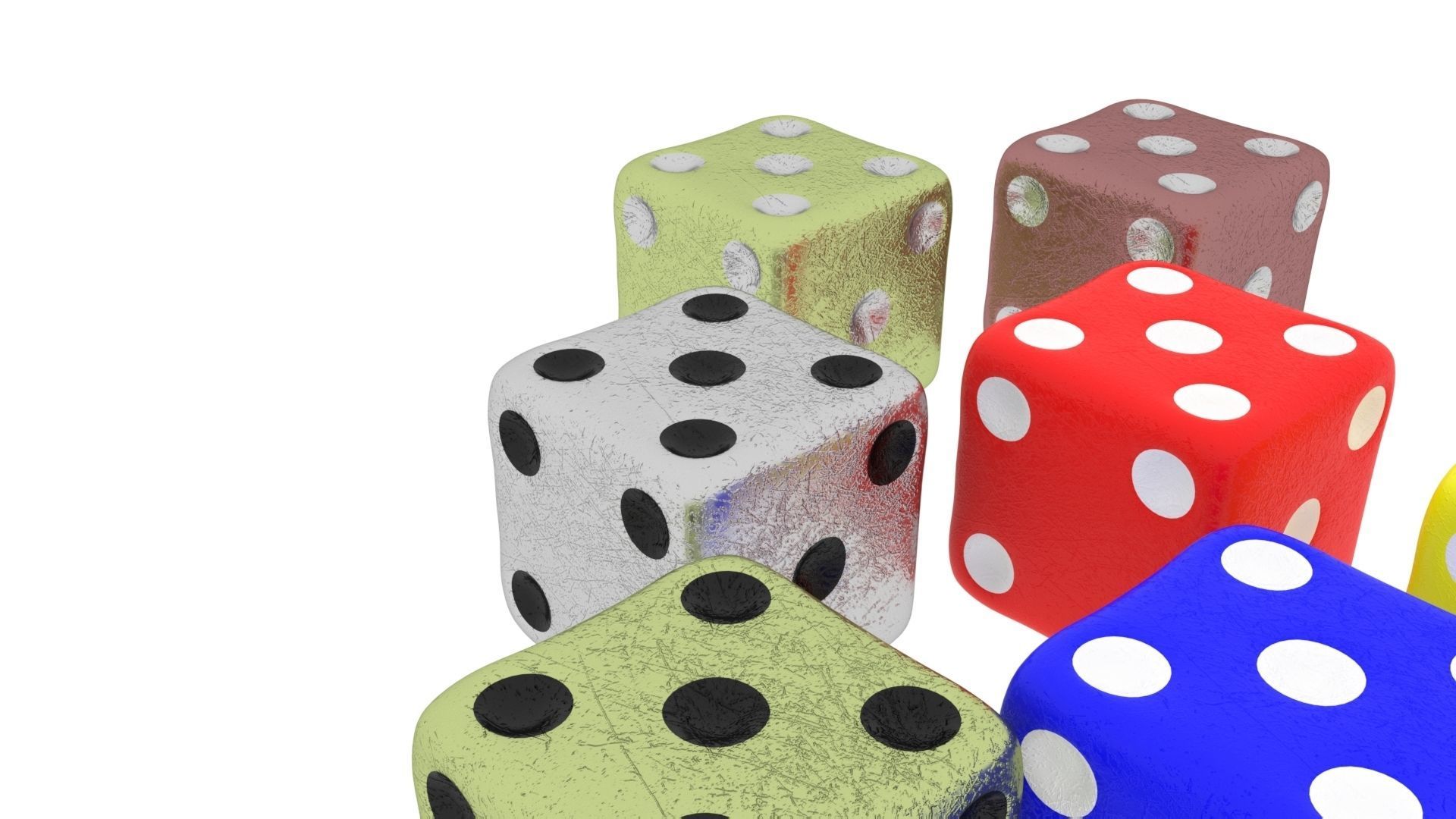 6 Edged Dices 3D print model_23