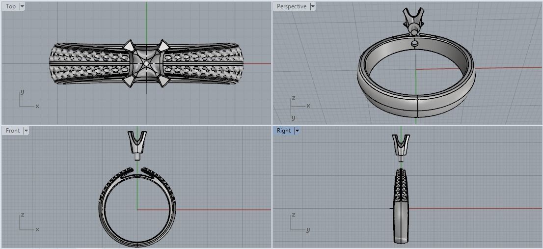 Soliter Ring Model 1920 3D print model_4