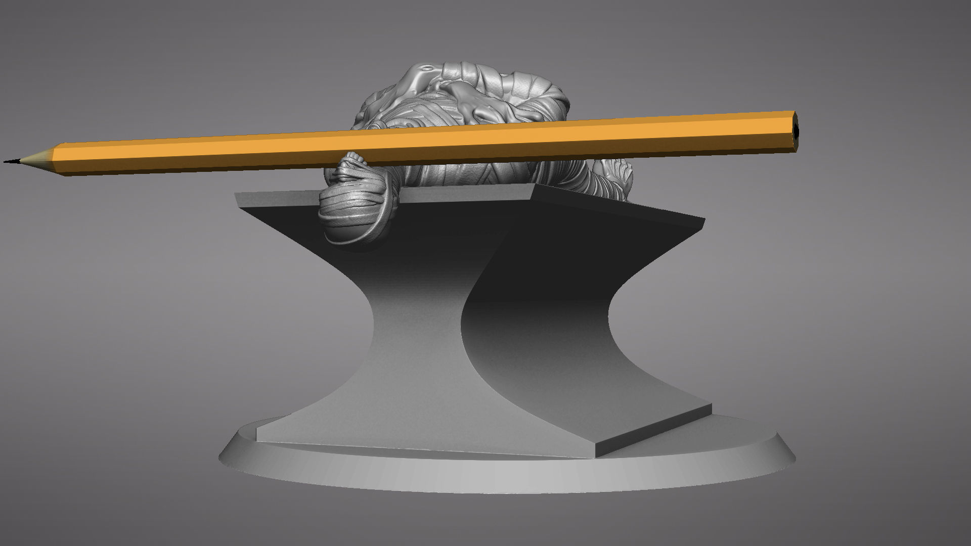 Mummy Tomb - Pen Holder Apple - Wacom - Default Pen 3D print model_30