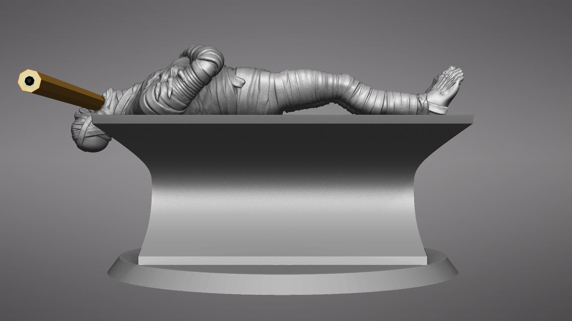 Mummy Tomb - Pen Holder Apple - Wacom - Default Pen 3D print model_33
