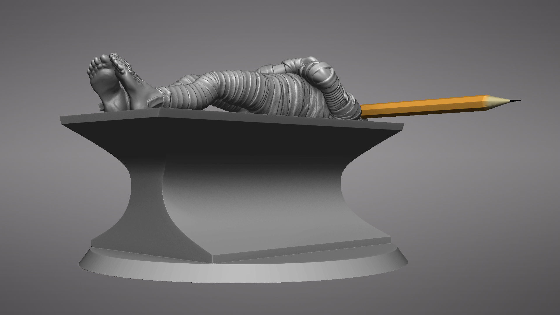 Mummy Tomb - Pen Holder Apple - Wacom - Default Pen 3D print model_39