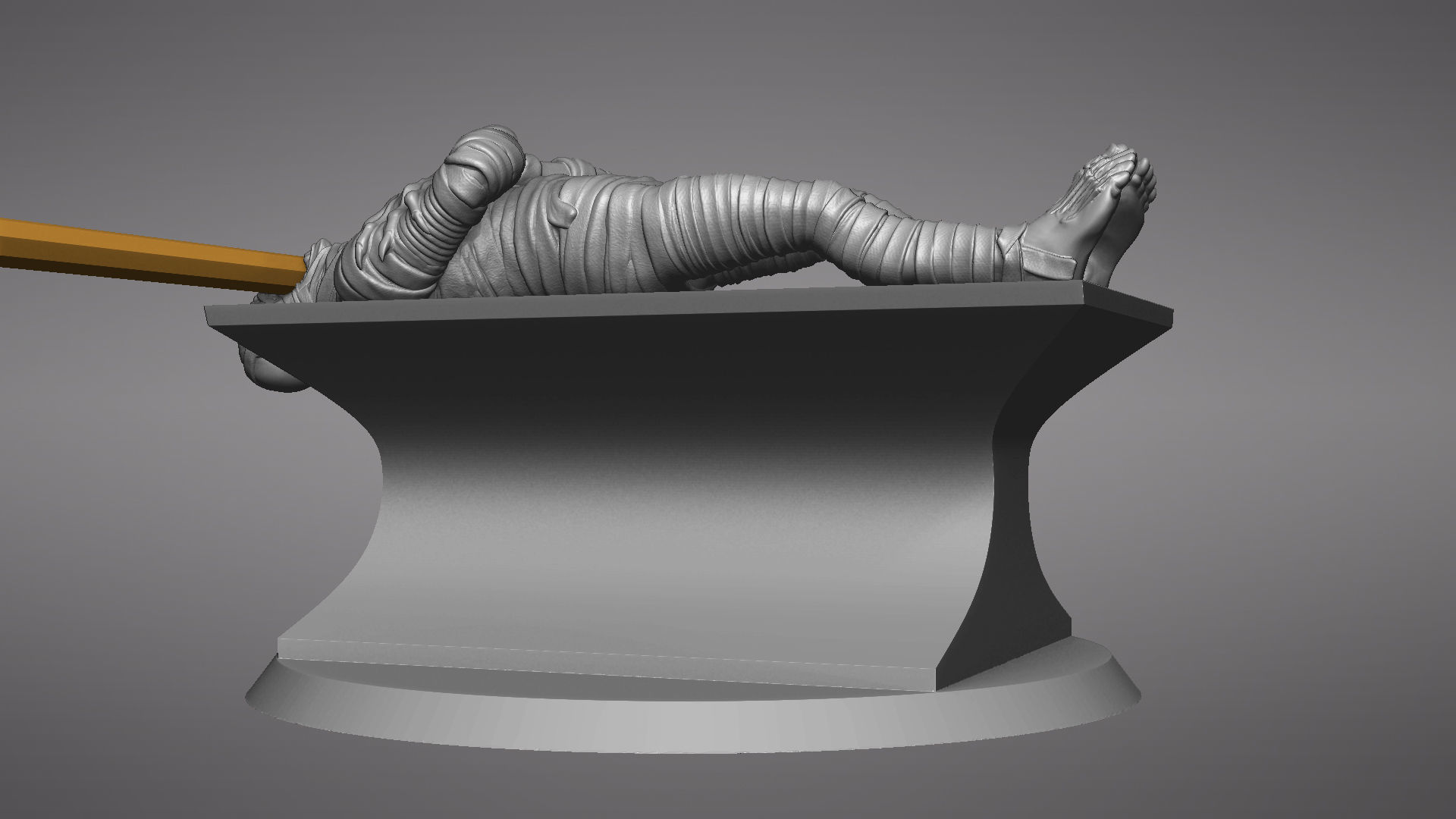 Mummy Tomb - Pen Holder Apple - Wacom - Default Pen 3D print model_34