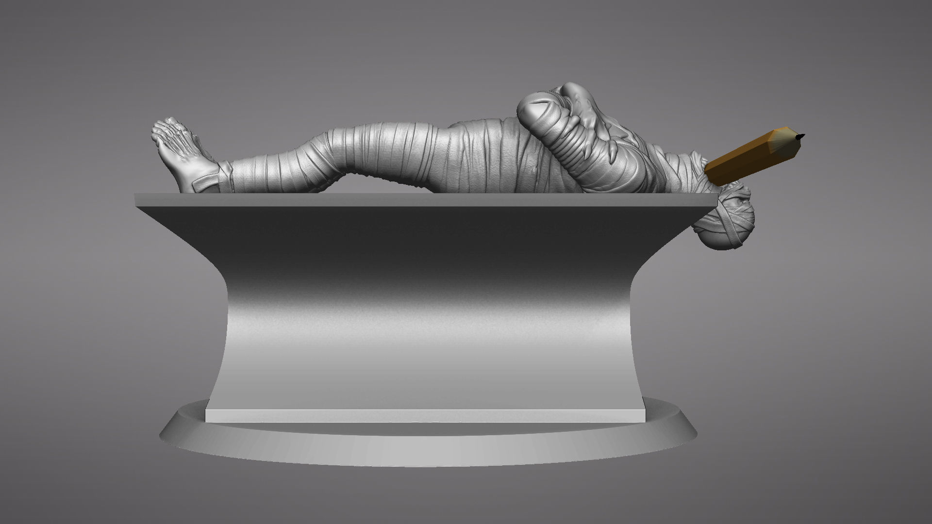 Mummy Tomb - Pen Holder Apple - Wacom - Default Pen 3D print model_25
