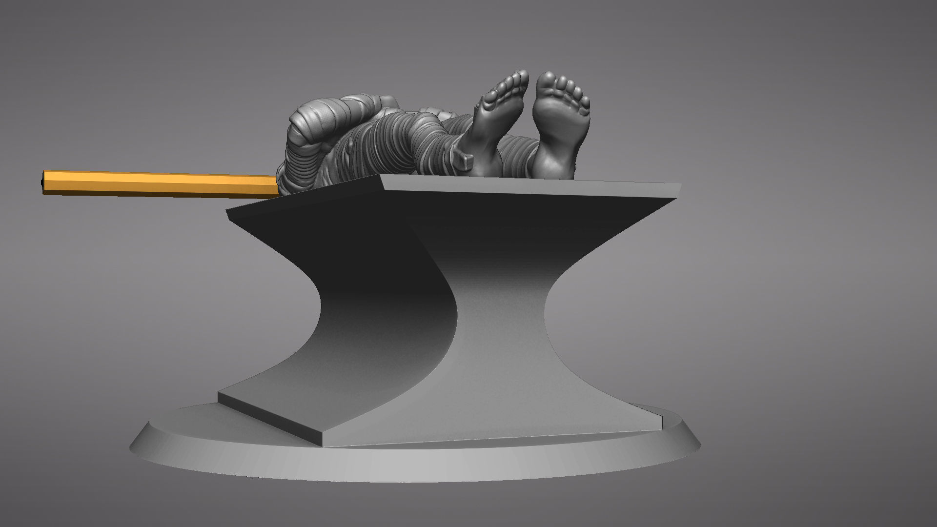 Mummy Tomb - Pen Holder Apple - Wacom - Default Pen 3D print model_36