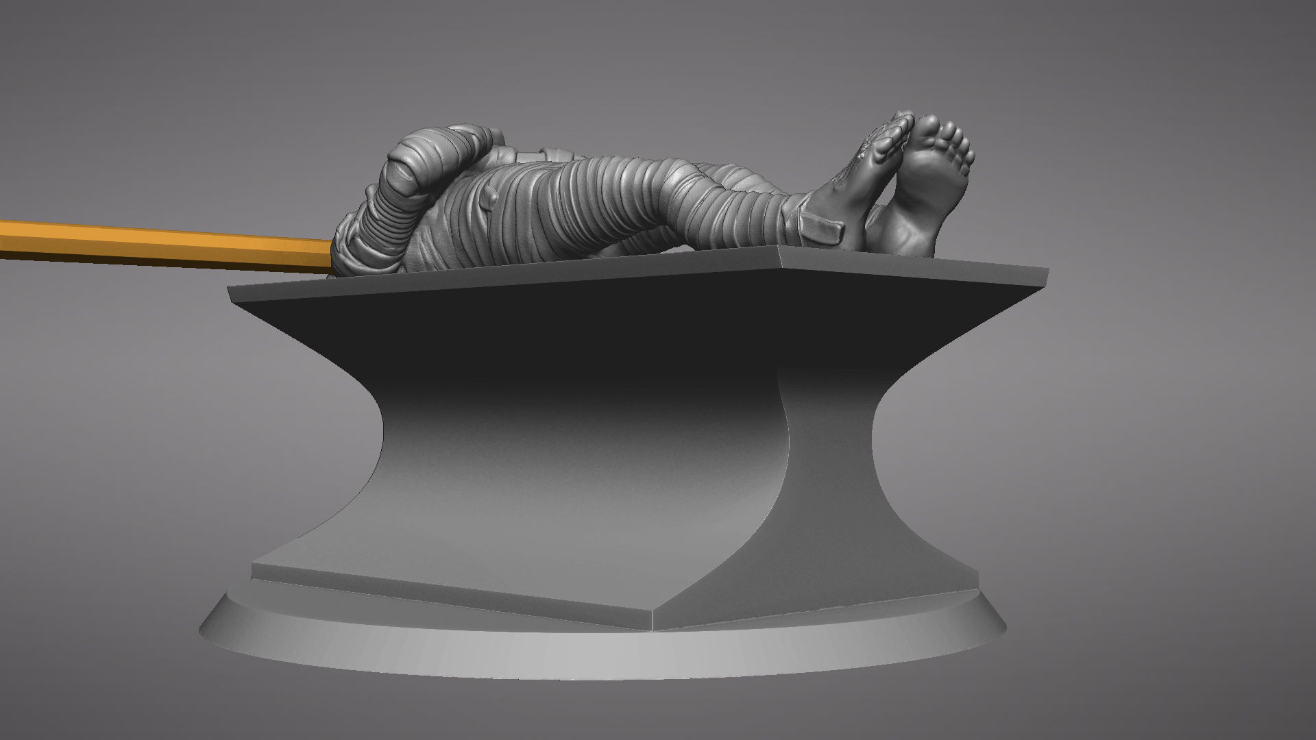 Mummy Tomb - Pen Holder Apple - Wacom - Default Pen 3D print model_35