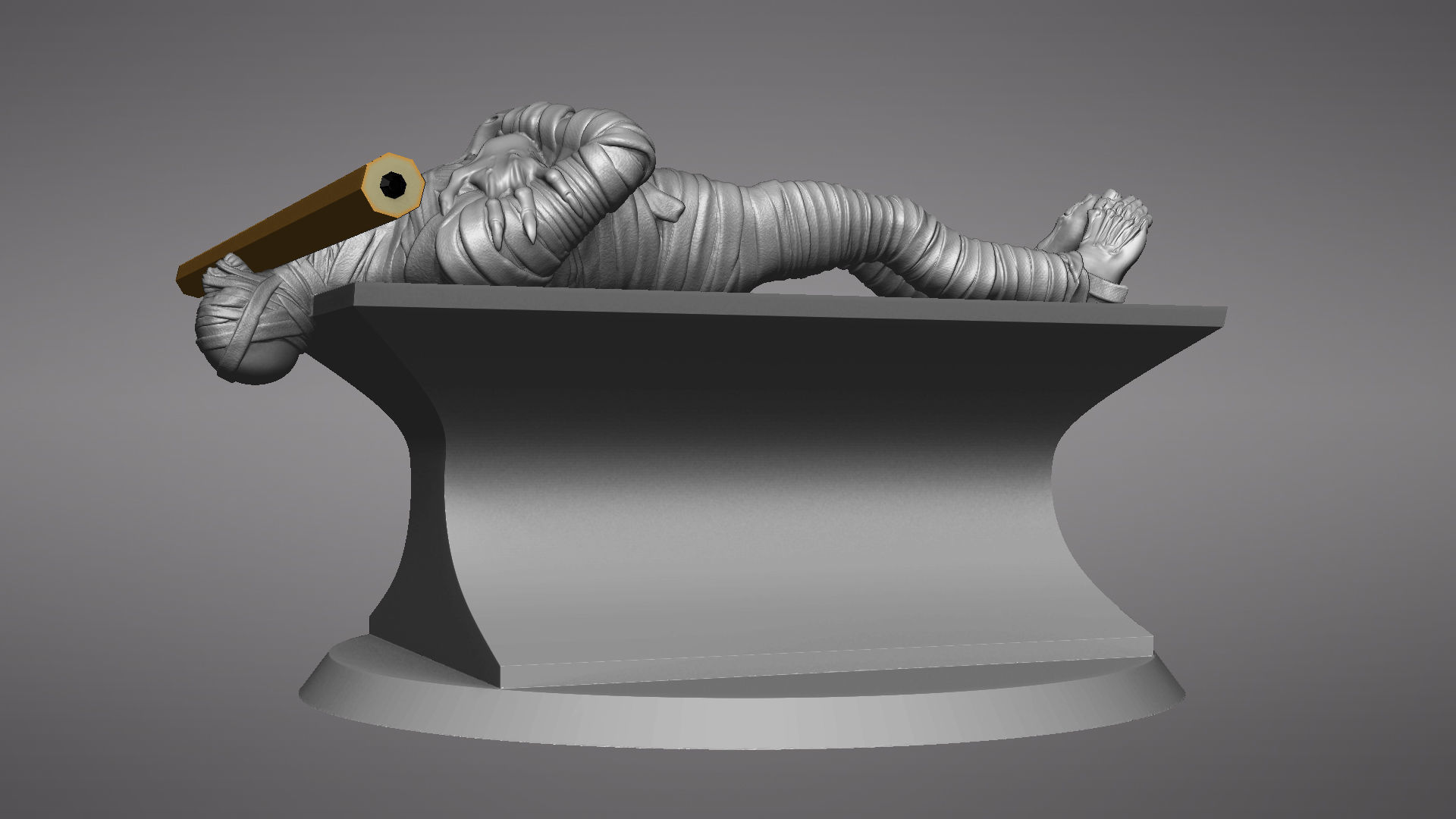 Mummy Tomb - Pen Holder Apple - Wacom - Default Pen 3D print model_32