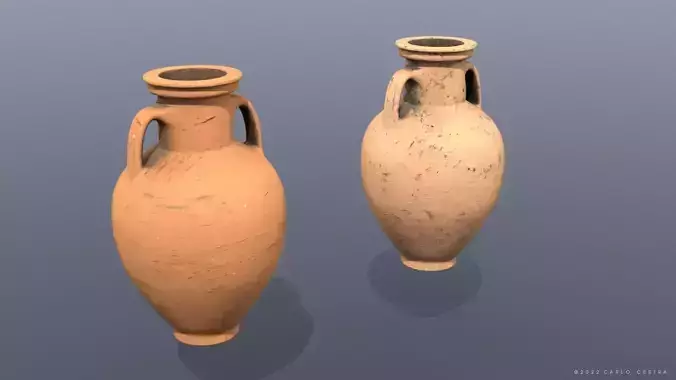 Dressel-28 type Amphora Low-poly 3D model
