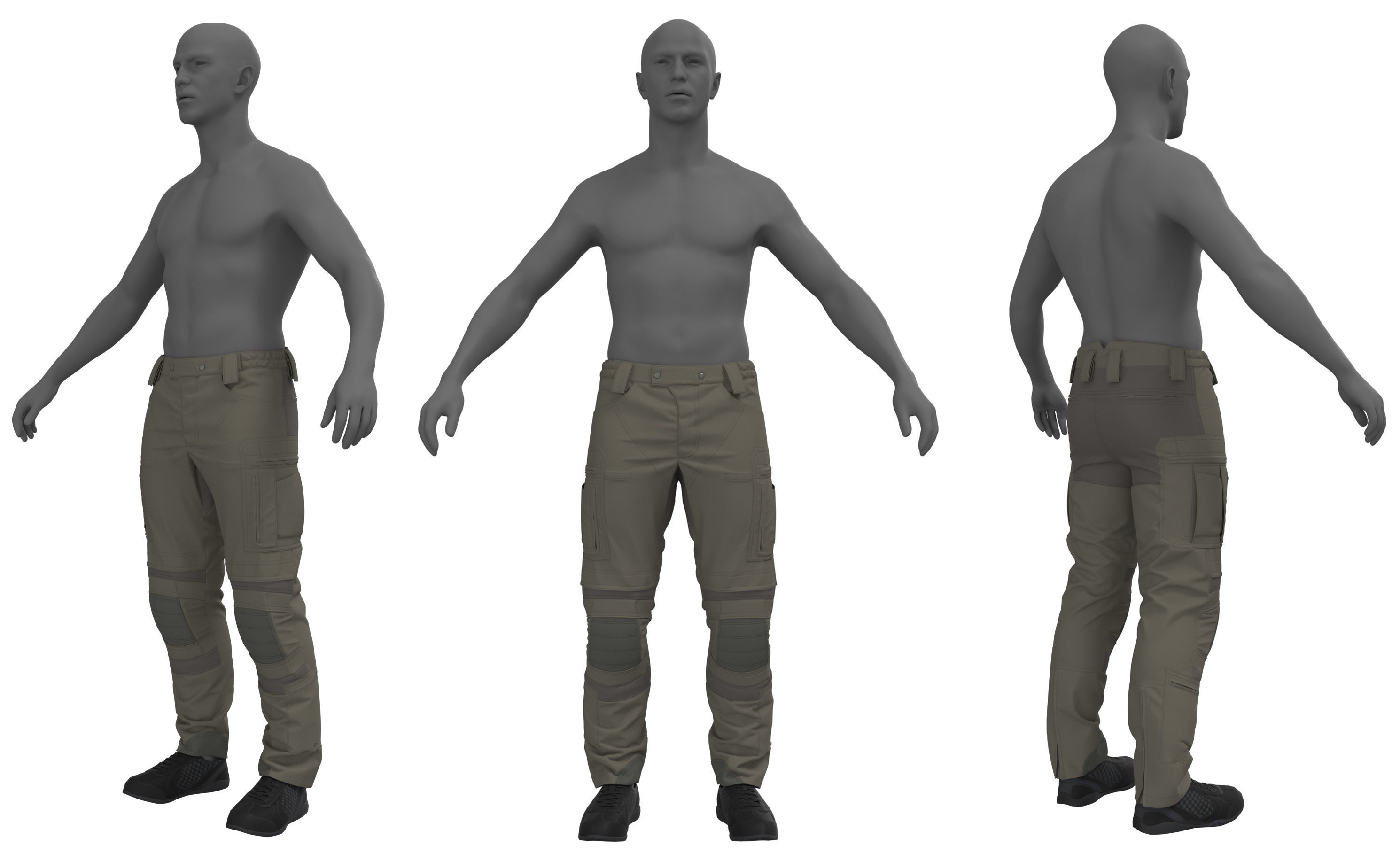 UF PRO Striker XT Eagle Gen 2 Combat pants - Marvelous Designer 3D model_2