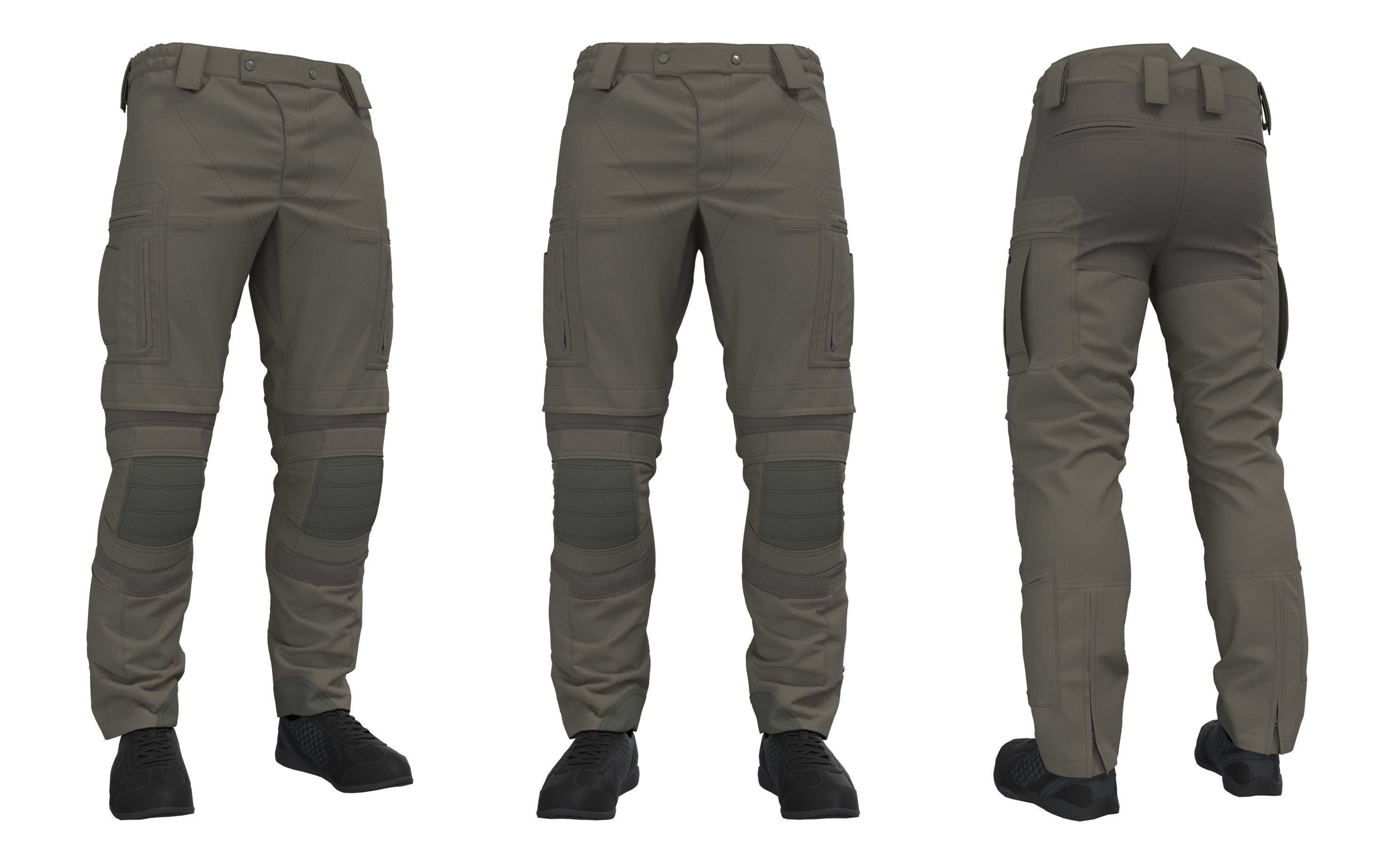UF PRO Striker XT Eagle Gen 2 Combat pants - Marvelous Designer 3D model_1