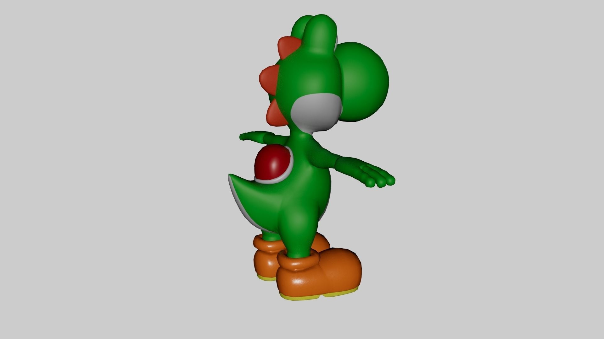 Yoshi From Super Mario Low-poly 3D model_65