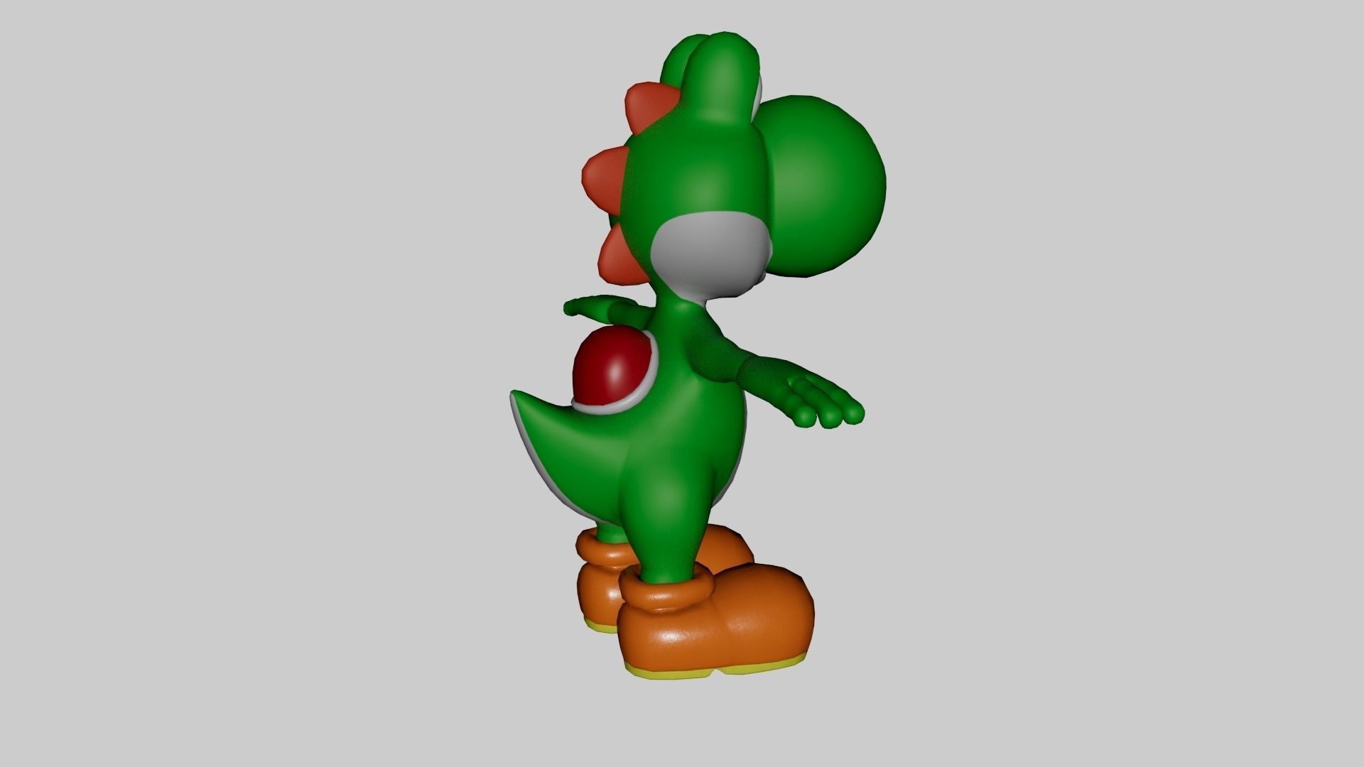 Yoshi From Super Mario Low-poly 3D model_61