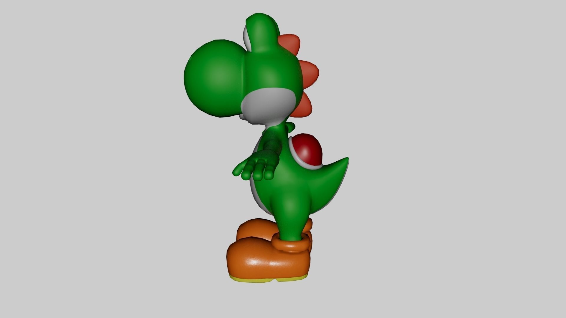 Yoshi From Super Mario Low-poly 3D model_26