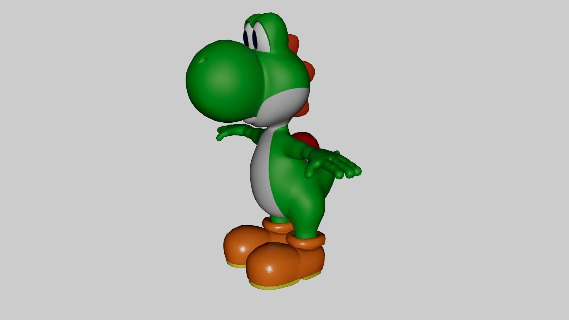 Yoshi From Super Mario Low-poly 3D model_35
