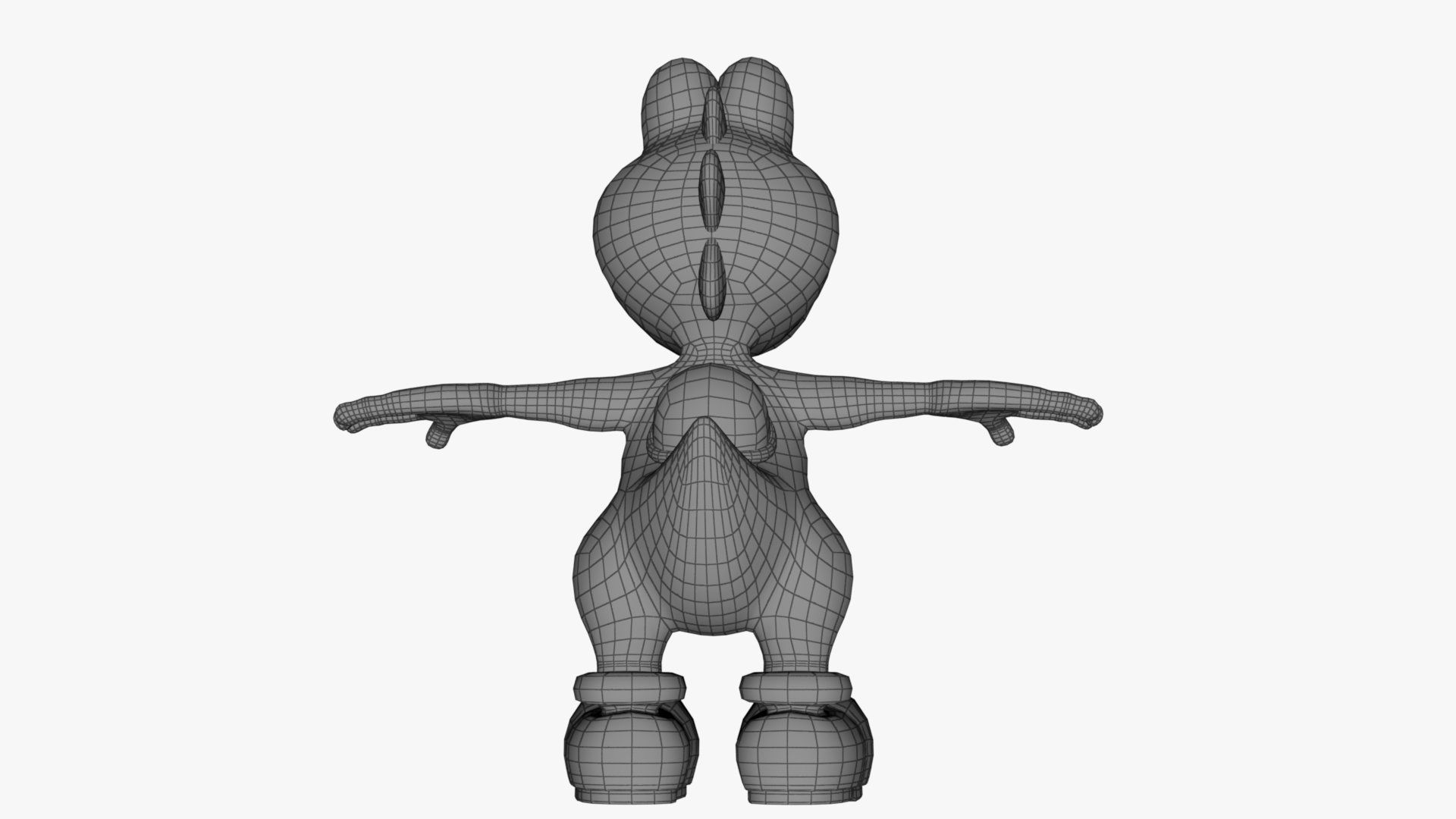 Yoshi From Super Mario Low-poly 3D model_13