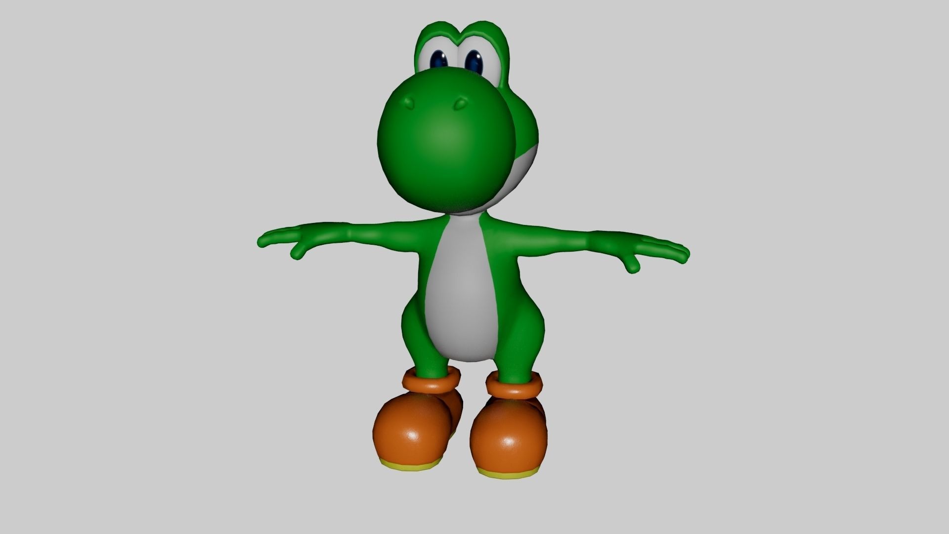Yoshi From Super Mario Low-poly 3D model_40