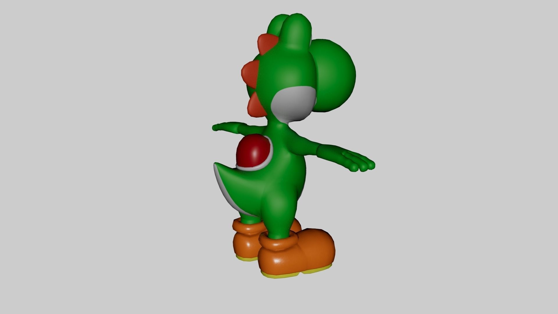 Yoshi From Super Mario Low-poly 3D model_66