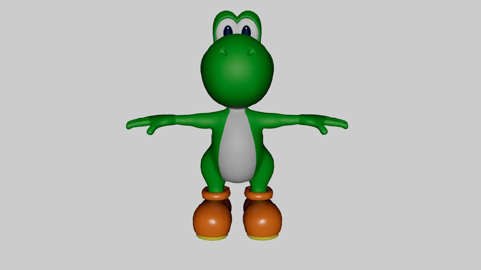 Yoshi From Super Mario Low-poly 3D model_42