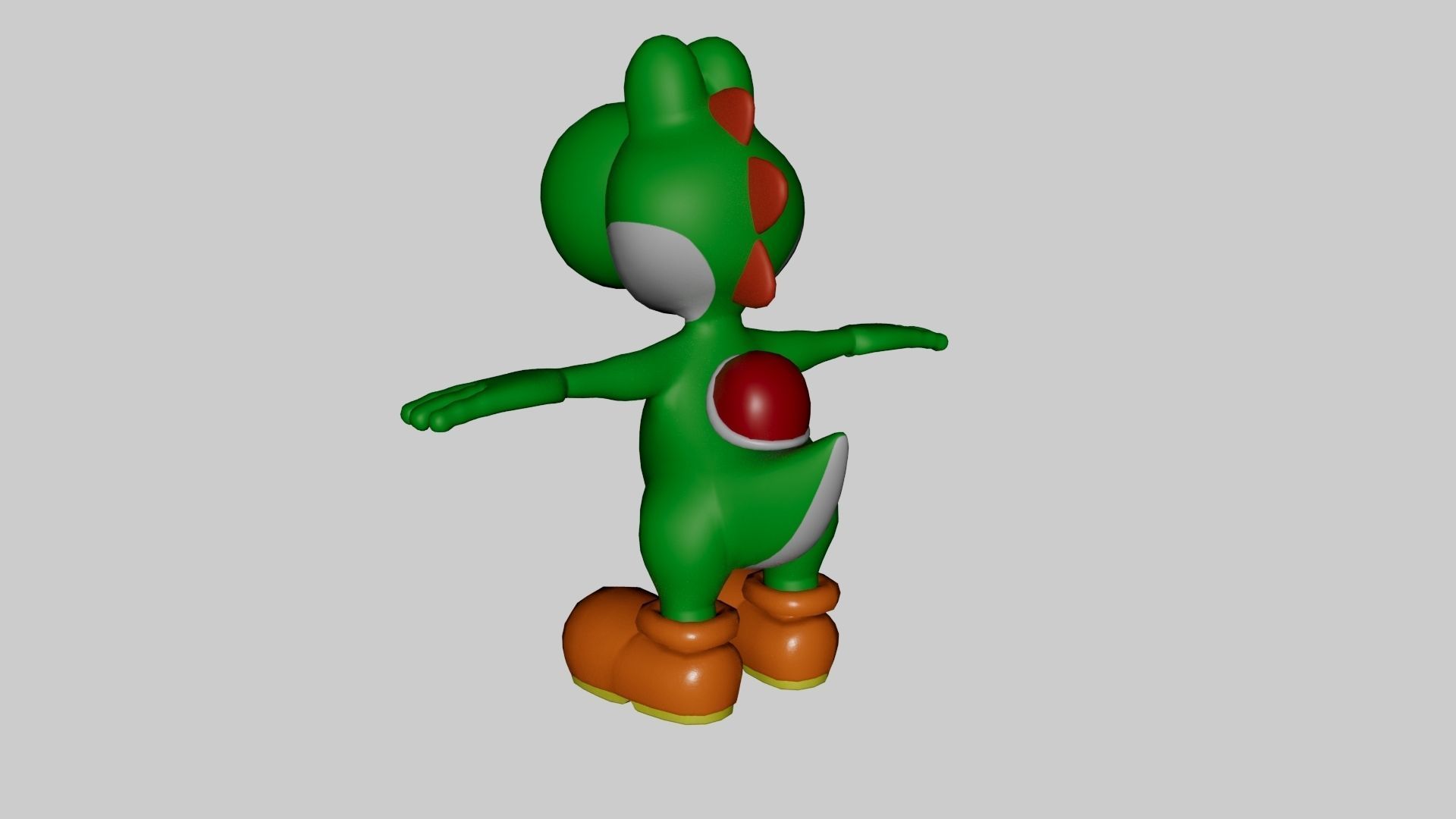 Yoshi From Super Mario Low-poly 3D model_82