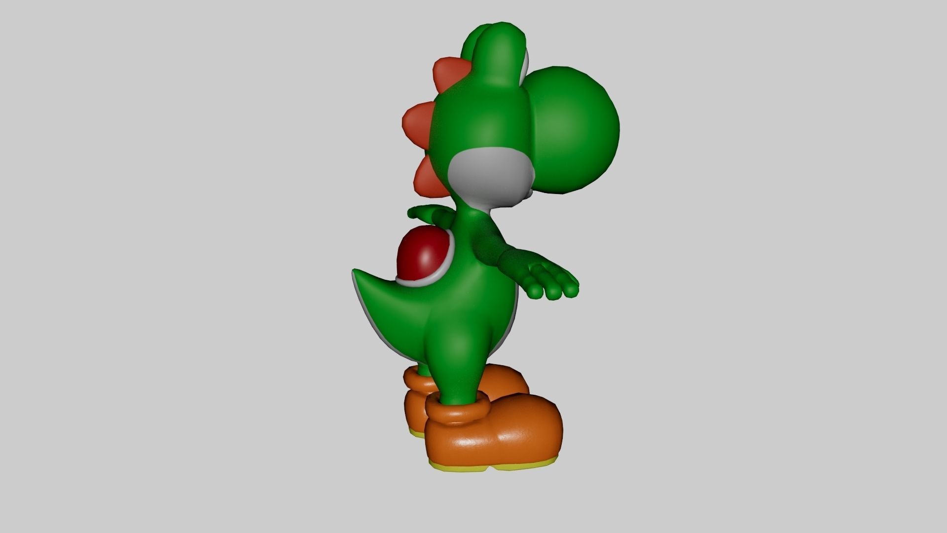Yoshi From Super Mario Low-poly 3D model_64