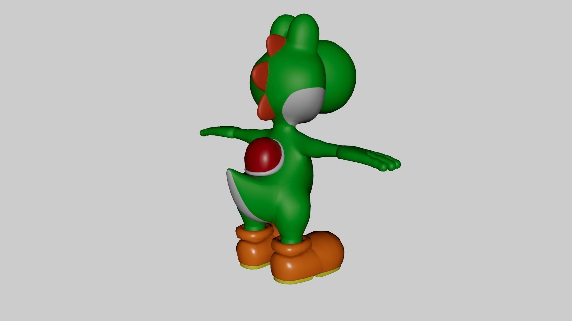 Yoshi From Super Mario Low-poly 3D model_67