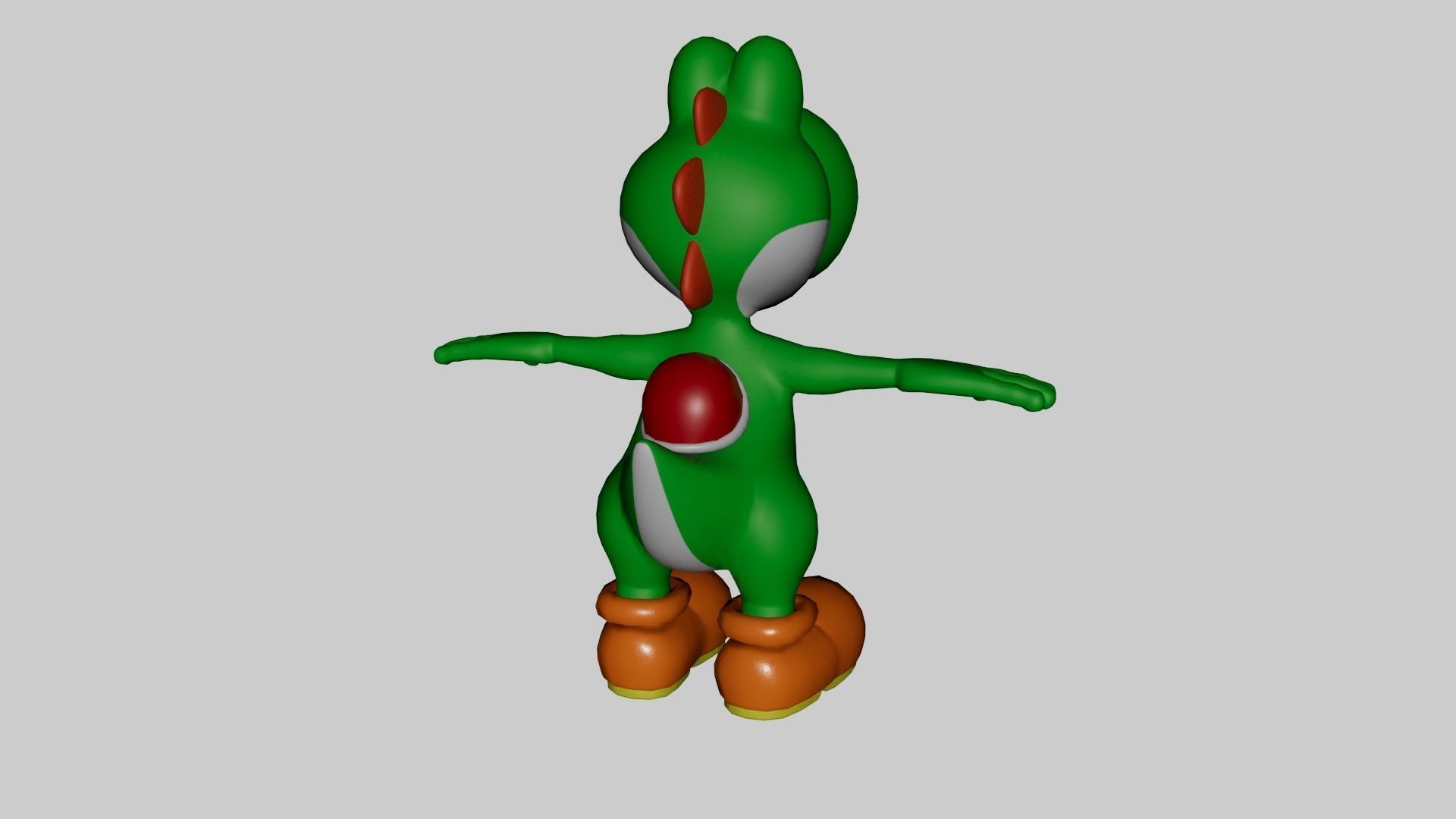 Yoshi From Super Mario Low-poly 3D model_71