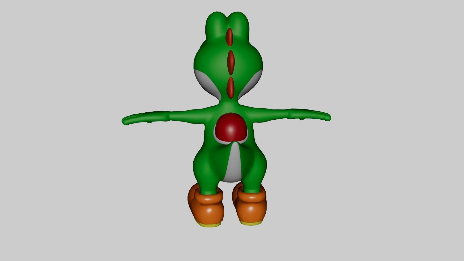 Yoshi From Super Mario Low-poly 3D model_80