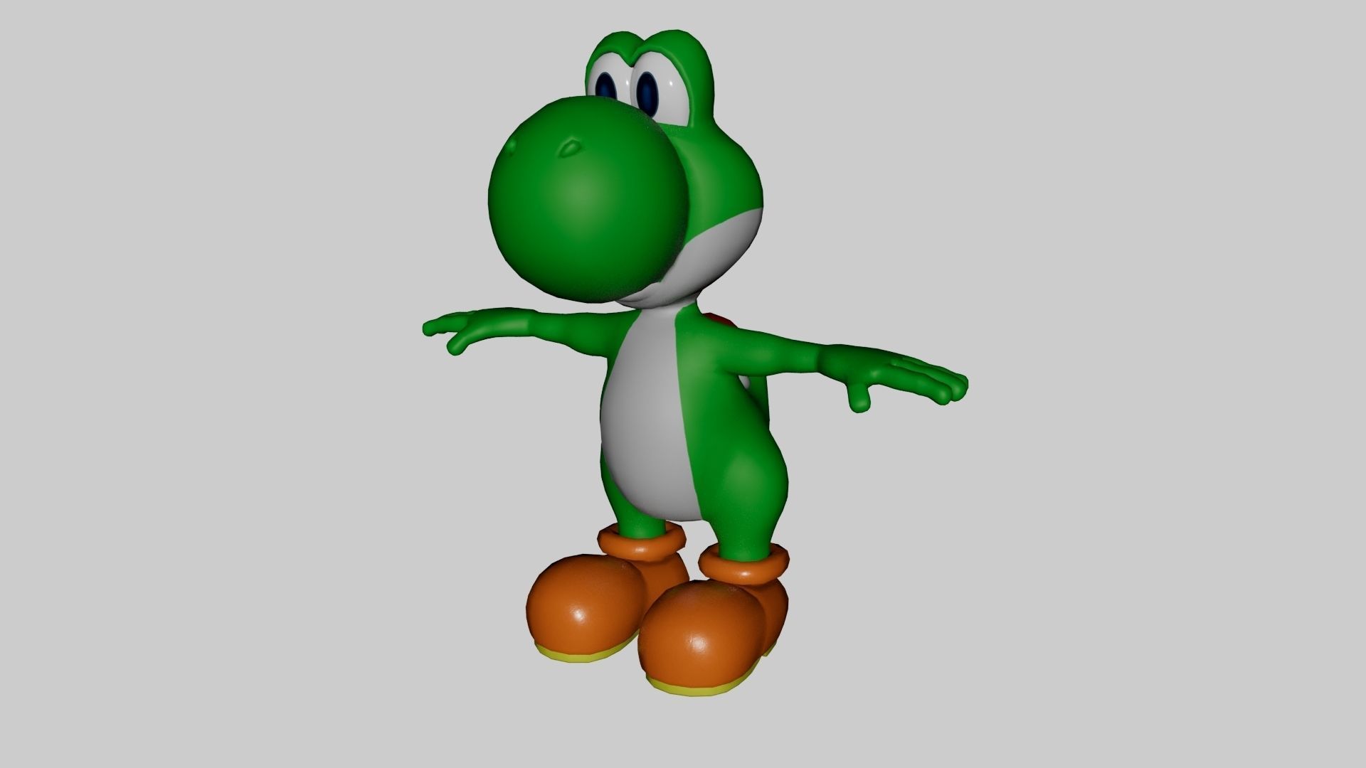 Yoshi From Super Mario Low-poly 3D model_38