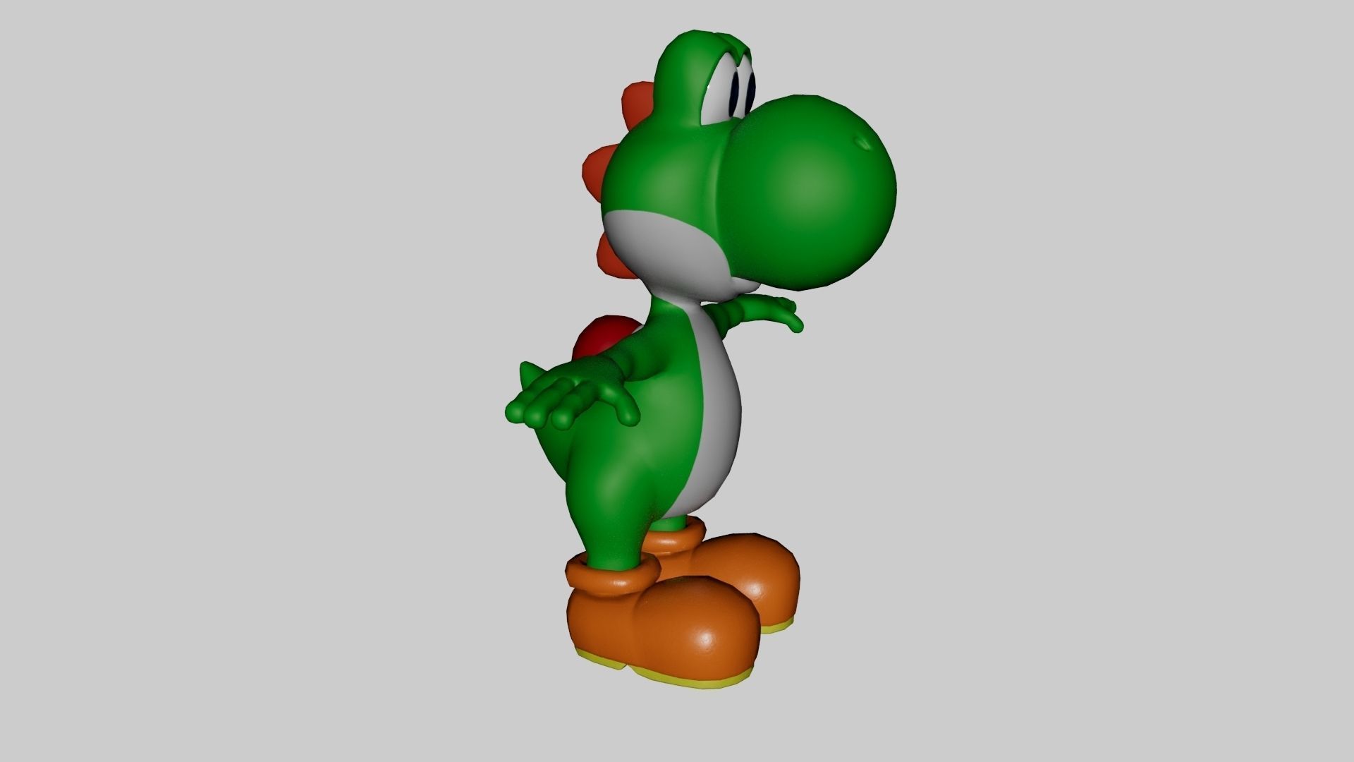 Yoshi From Super Mario Low-poly 3D model_60