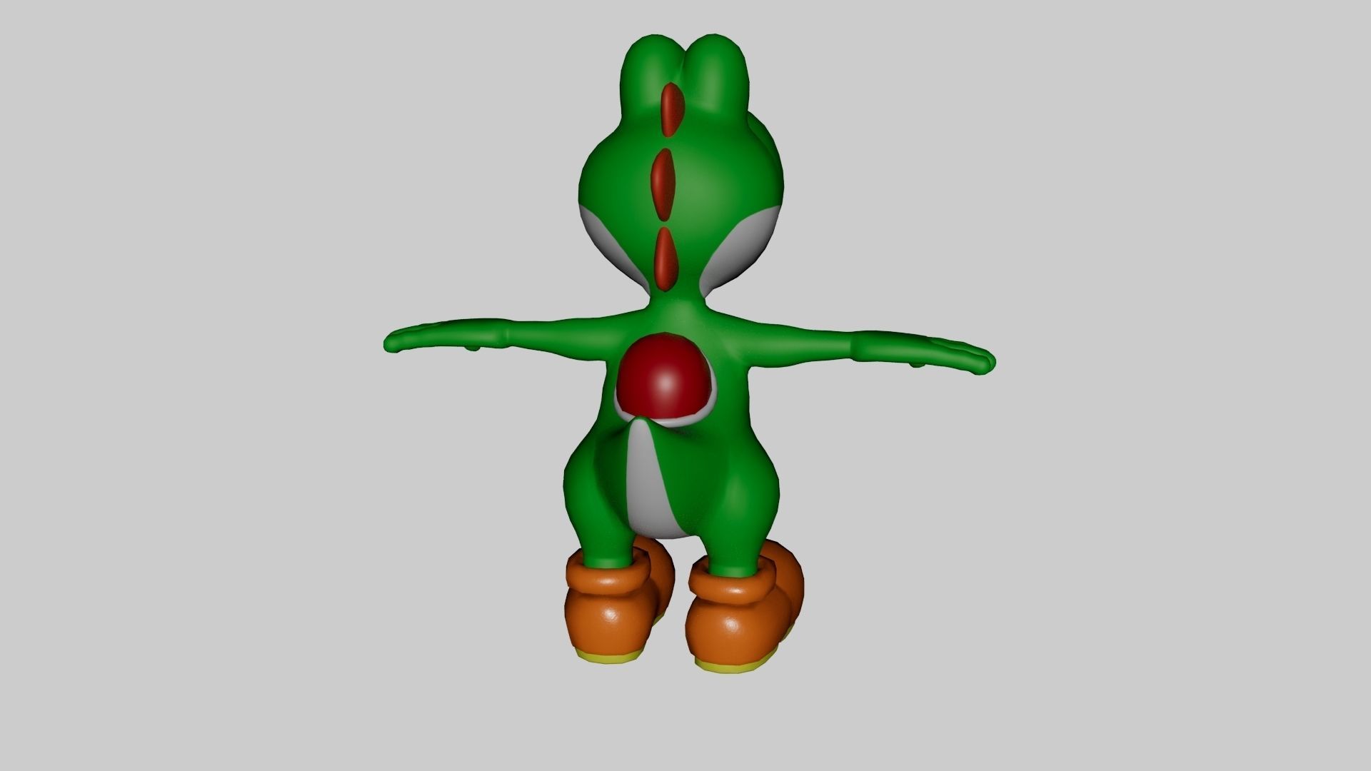 Yoshi From Super Mario Low-poly 3D model_74