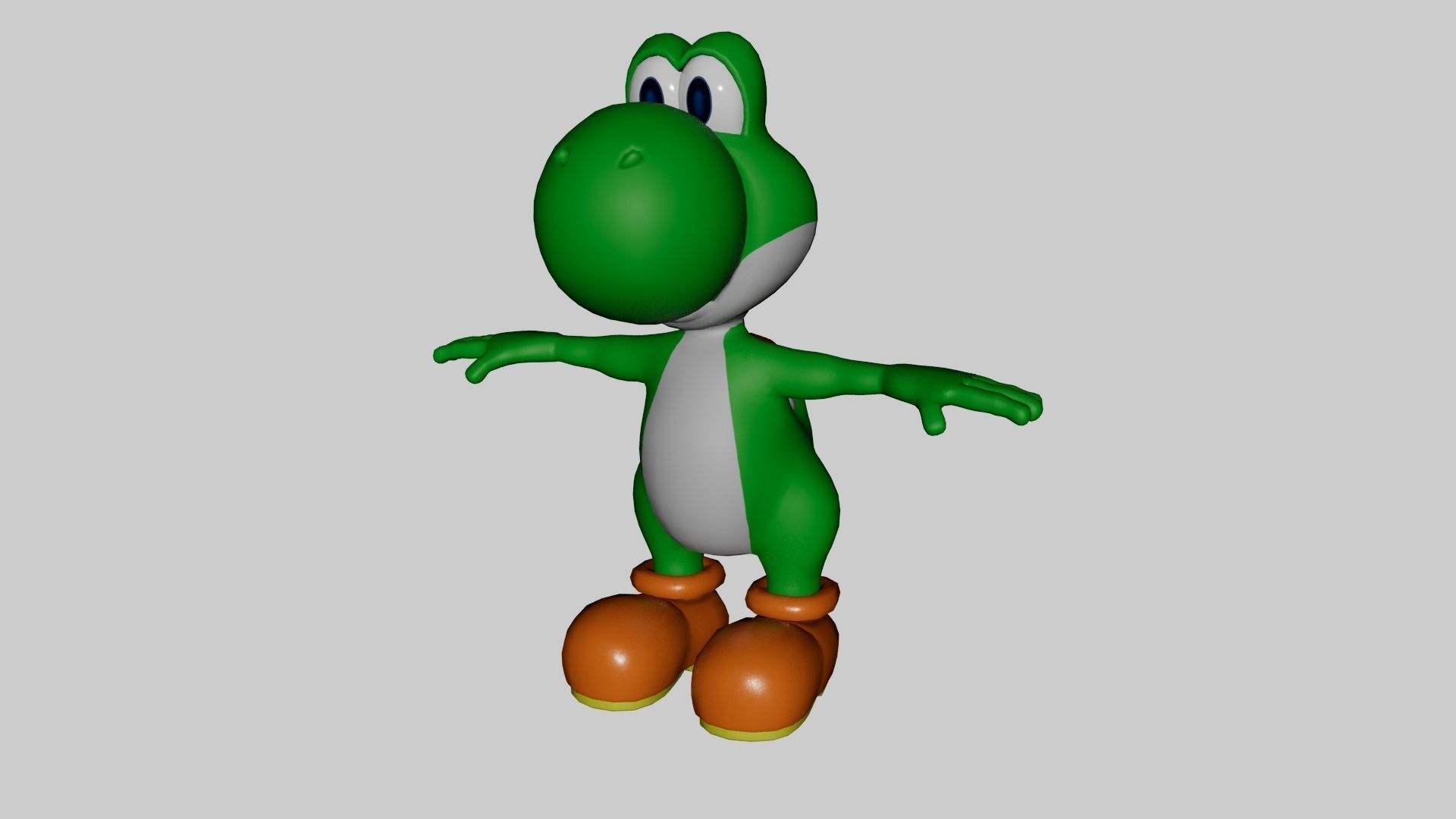 Yoshi From Super Mario Low-poly 3D model_33