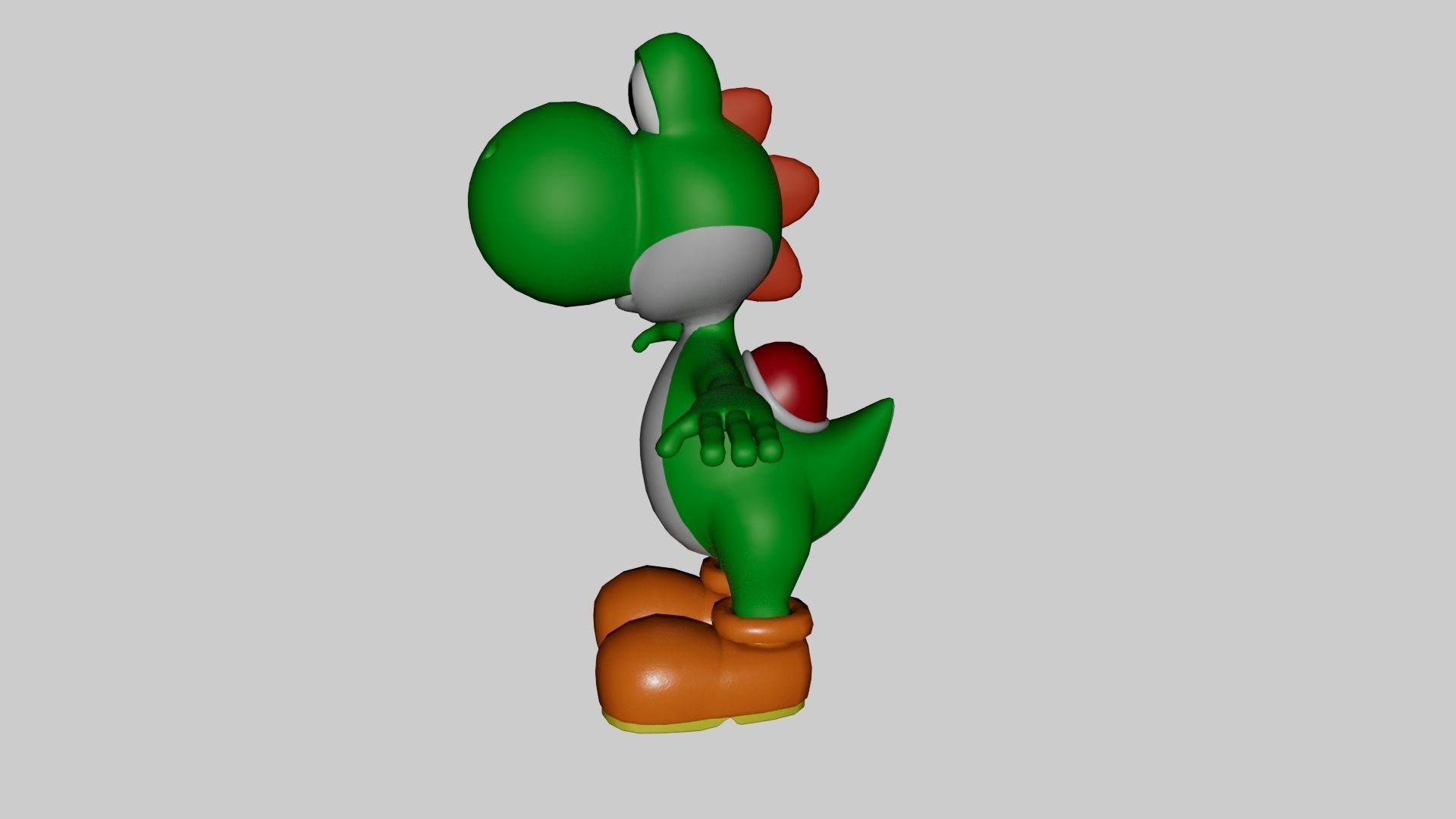 Yoshi From Super Mario Low-poly 3D model_27