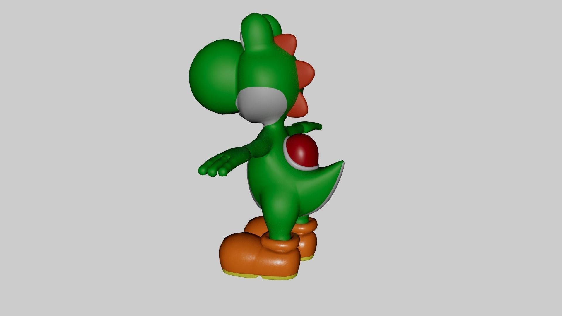 Yoshi From Super Mario Low-poly 3D model_22