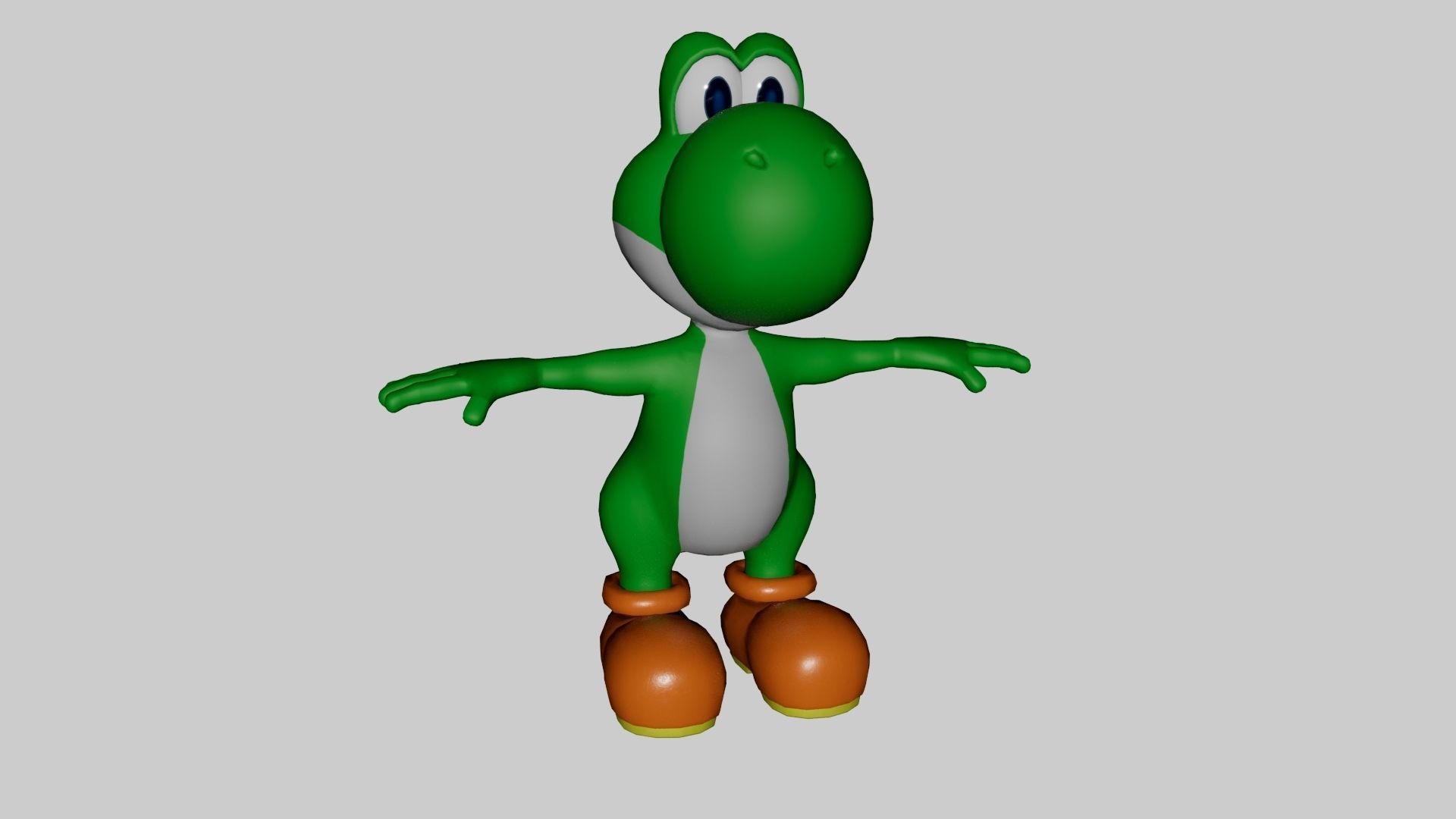 Yoshi From Super Mario Low-poly 3D model_43
