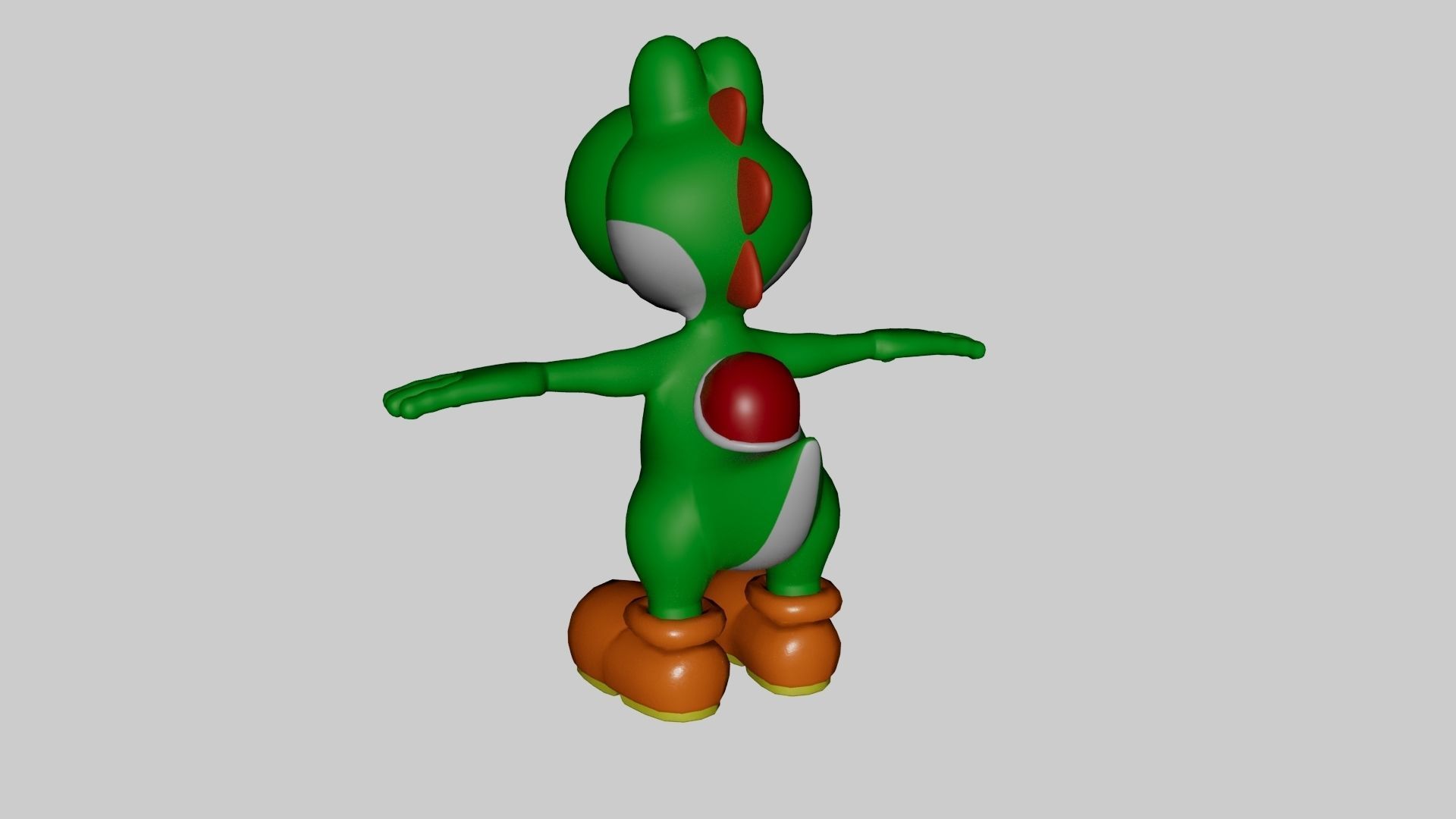 Yoshi From Super Mario Low-poly 3D model_83