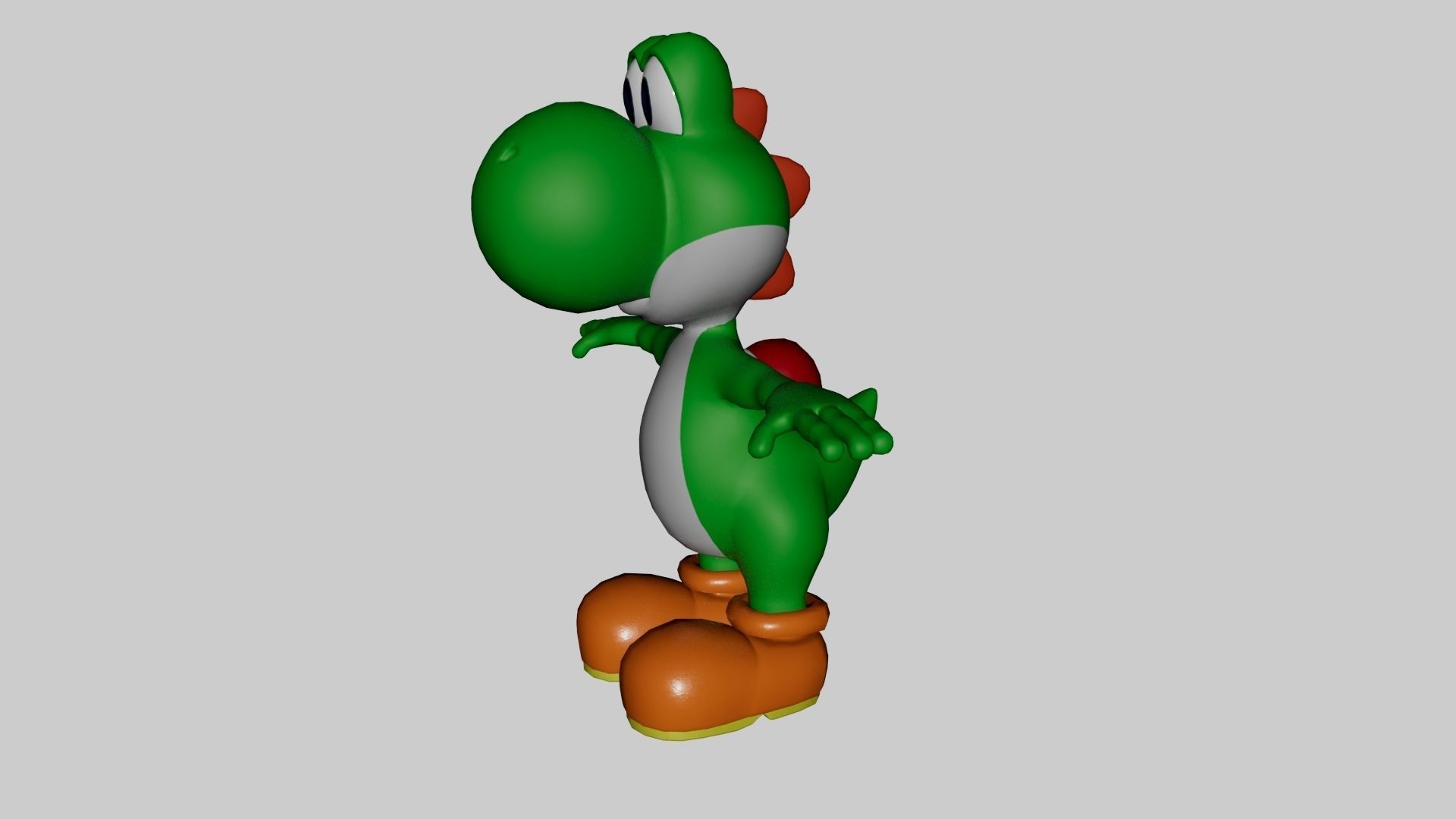 Yoshi From Super Mario Low-poly 3D model_30
