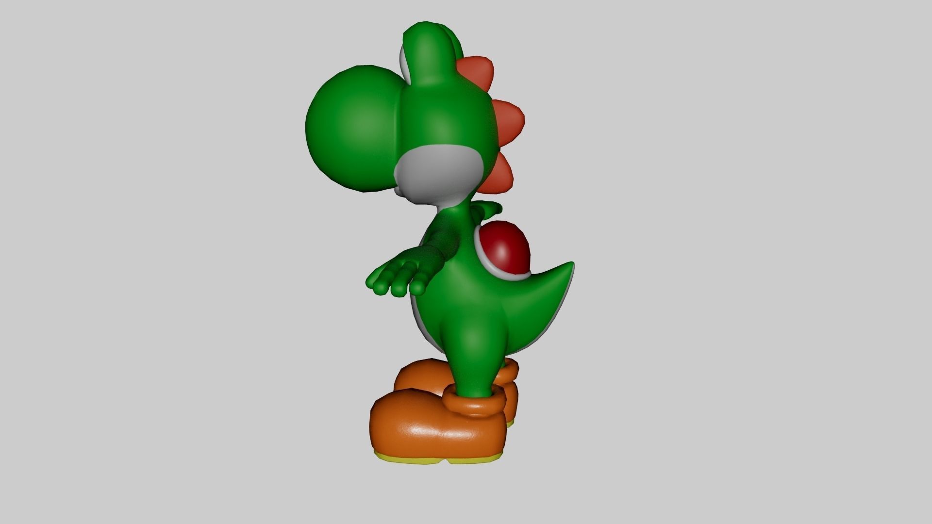 Yoshi From Super Mario Low-poly 3D model_25