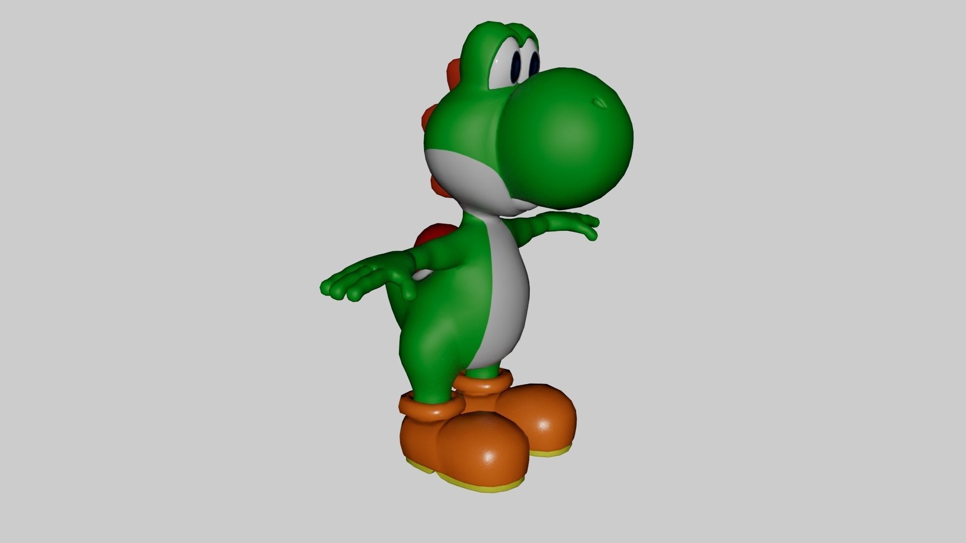 Yoshi From Super Mario Low-poly 3D model_55